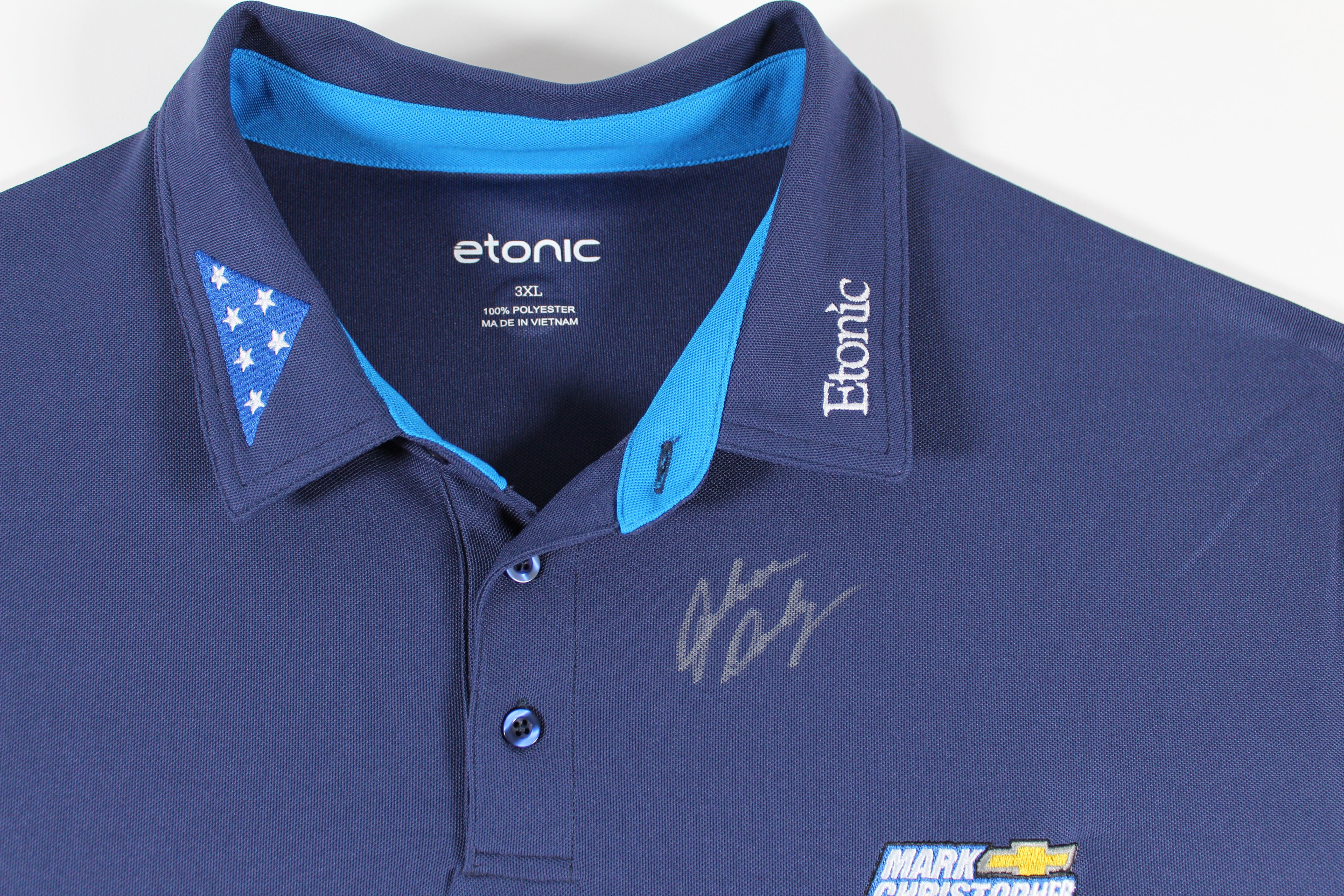 John Daly Authentic Signed Match Worn Blue Etonic Polo Shirt BAS #JD22BH00353