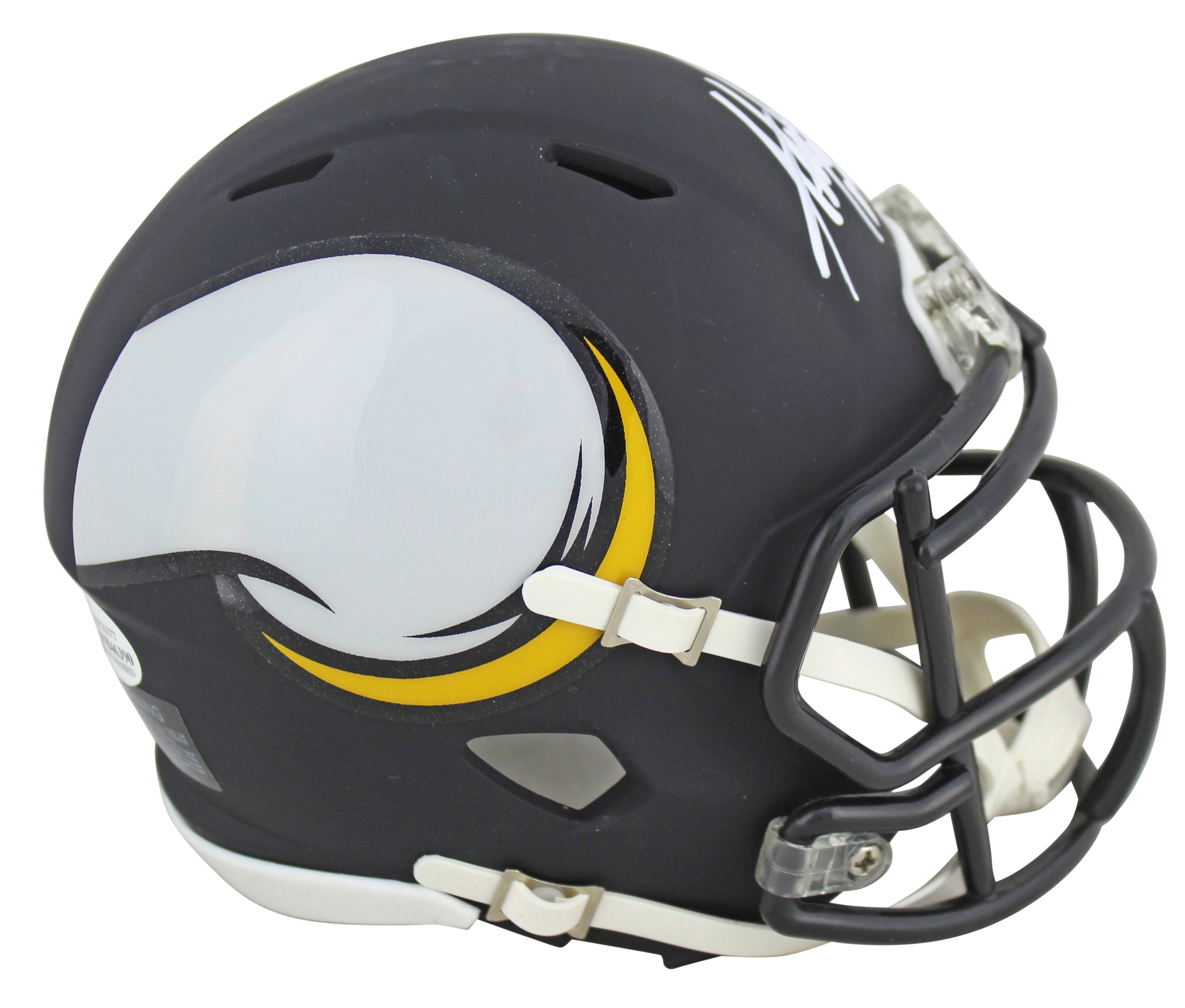 Vikings Adrian Peterson Authentic Signed Amp Speed Mini Helmet BAS Witnessed