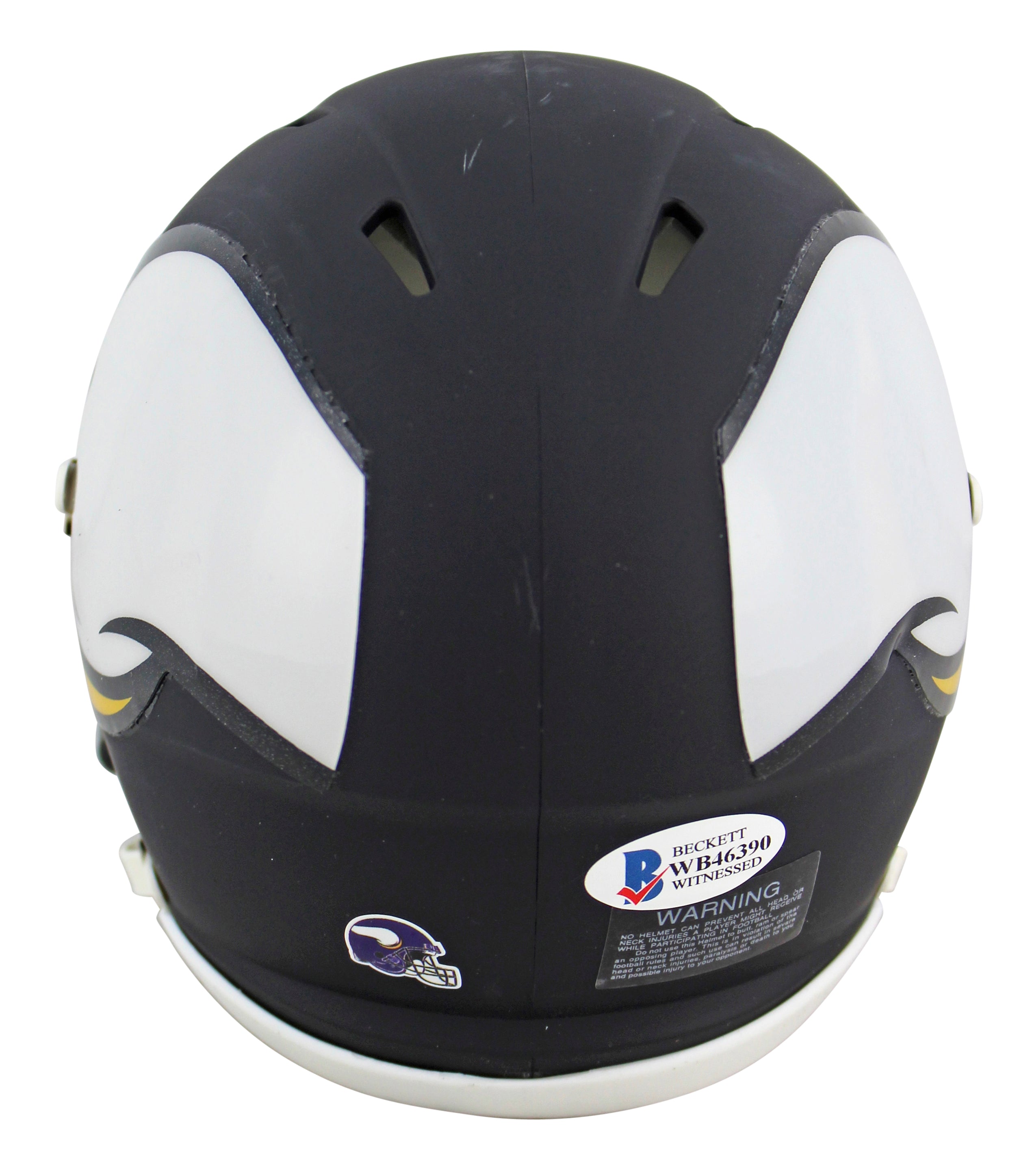 Vikings Adrian Peterson Authentic Signed Amp Speed Mini Helmet BAS Witnessed
