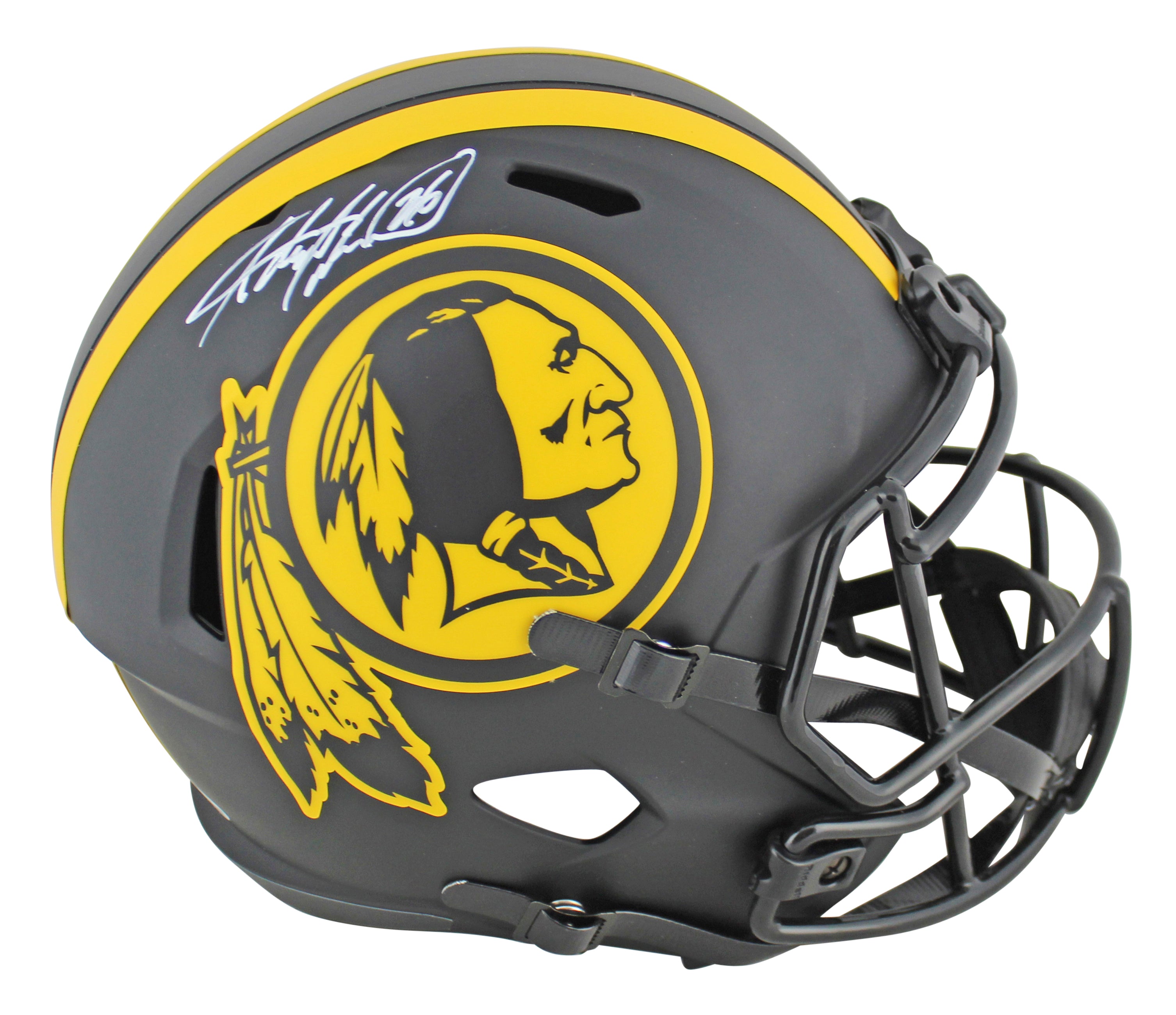 Redskins Adrian Peterson Signed Eclipse Full Size Speed Rep Helmet BAS Witnessed