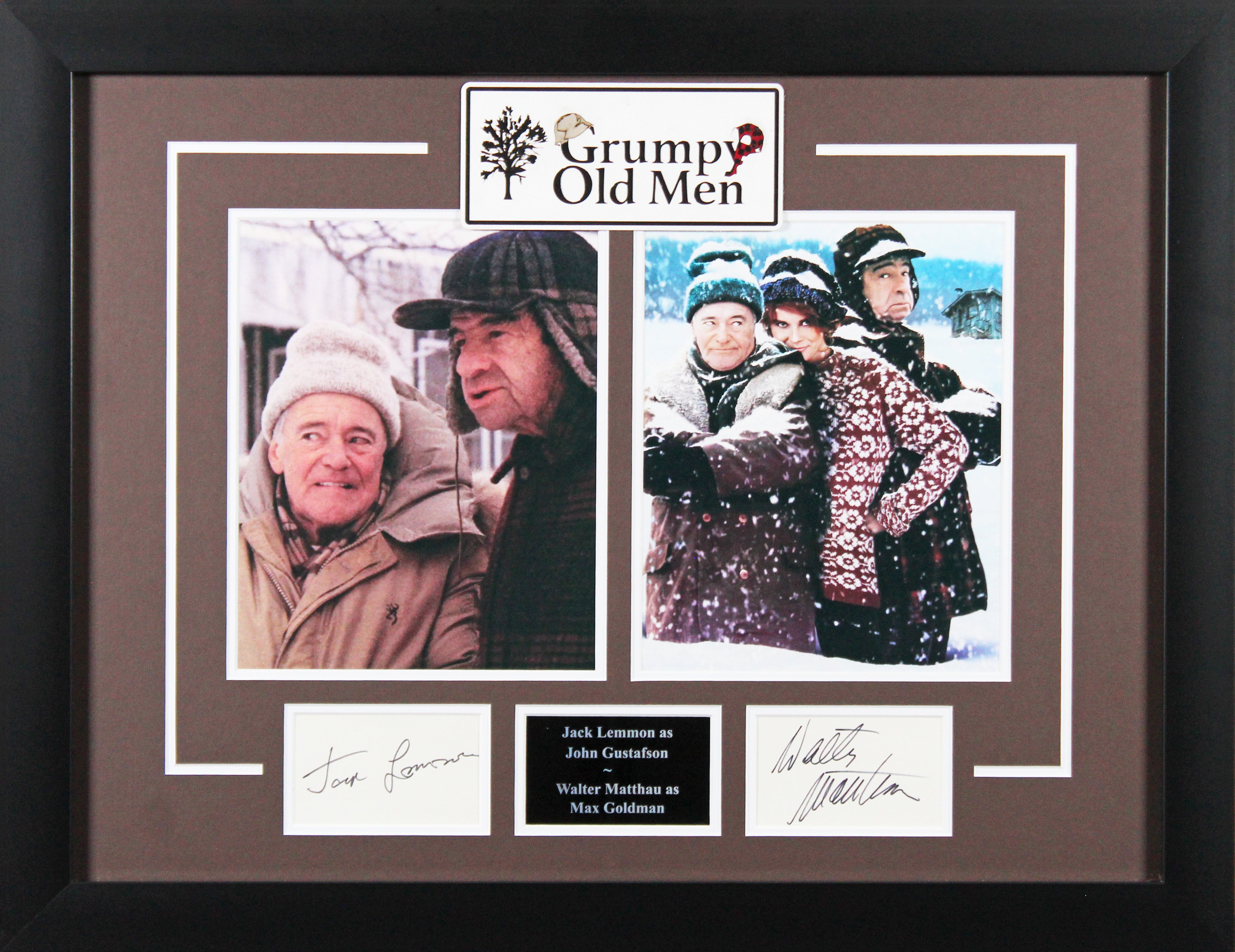 Walter Matthau & Jack Lemmon Grumpy Old Men Signed Framed Display BAS #AD04909