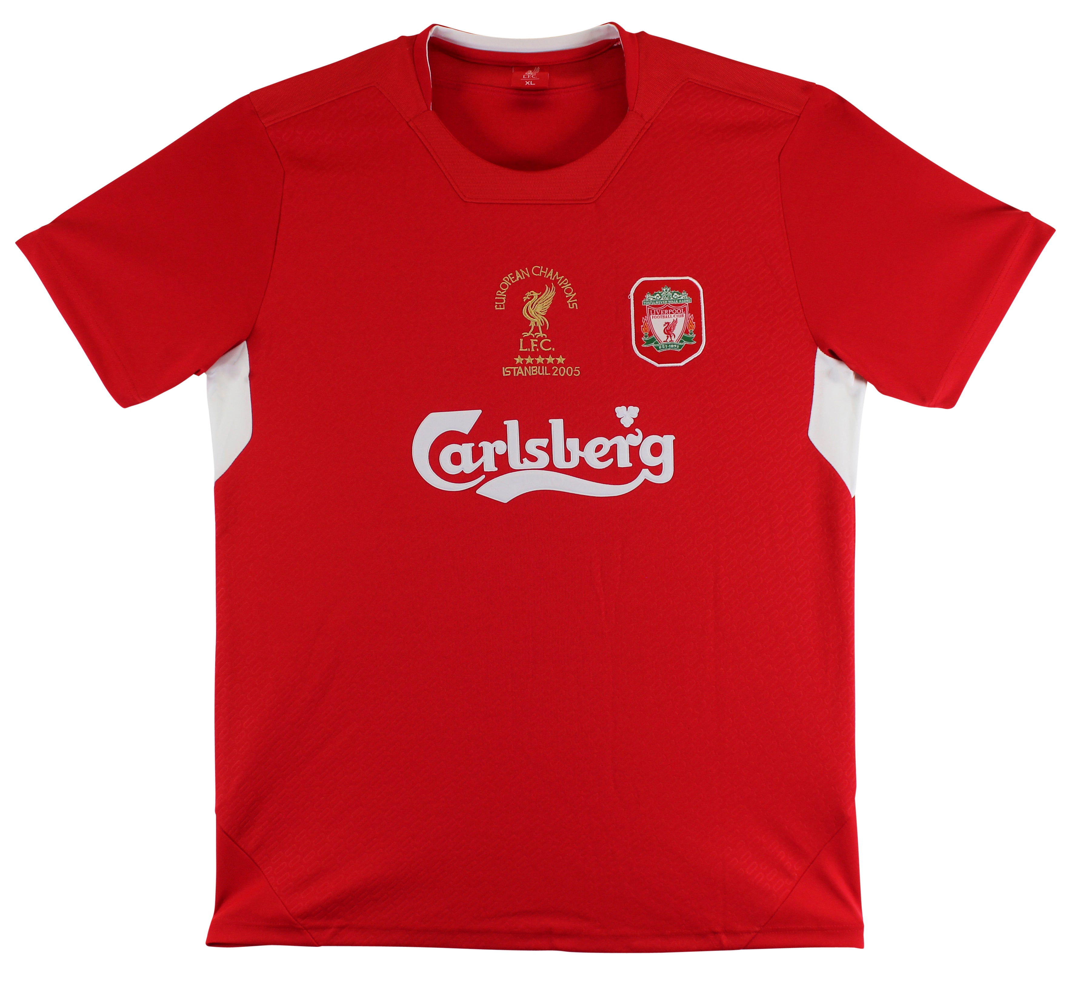 Liverpool FC Steven Gerrard Signed Red 2005 Home UCL Final Edition Jersey BAS