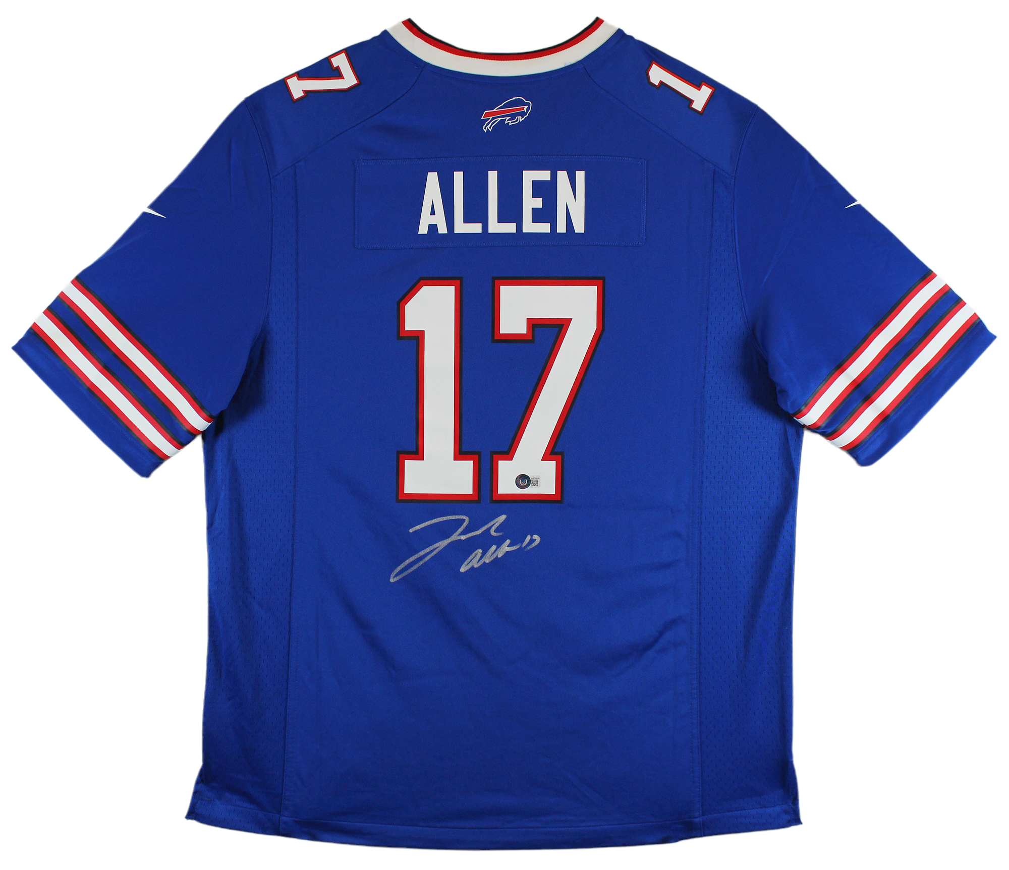 Bills Josh Allen Authentic Signed Blue Nike Jersey Autographed BAS Witnessed