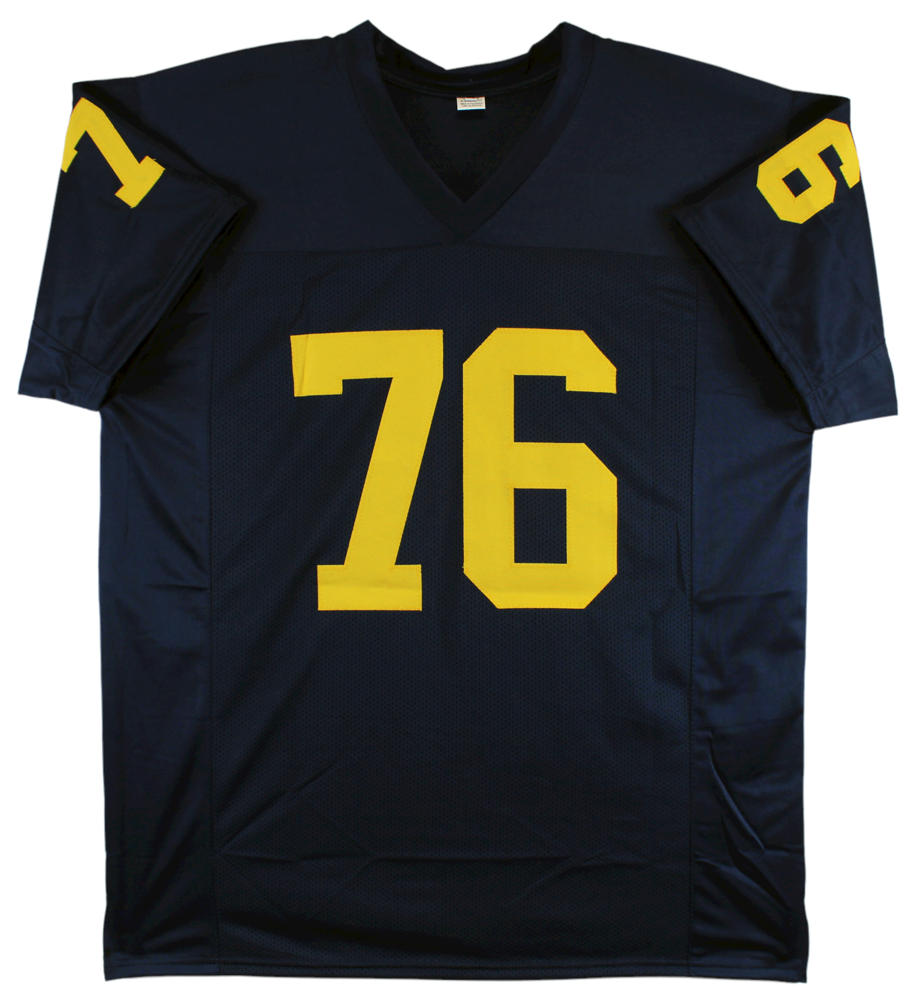 Steve Hutchinson "Go Blue!" Authentic Signed Navy Blue Pro Style Jersey BAS Wit