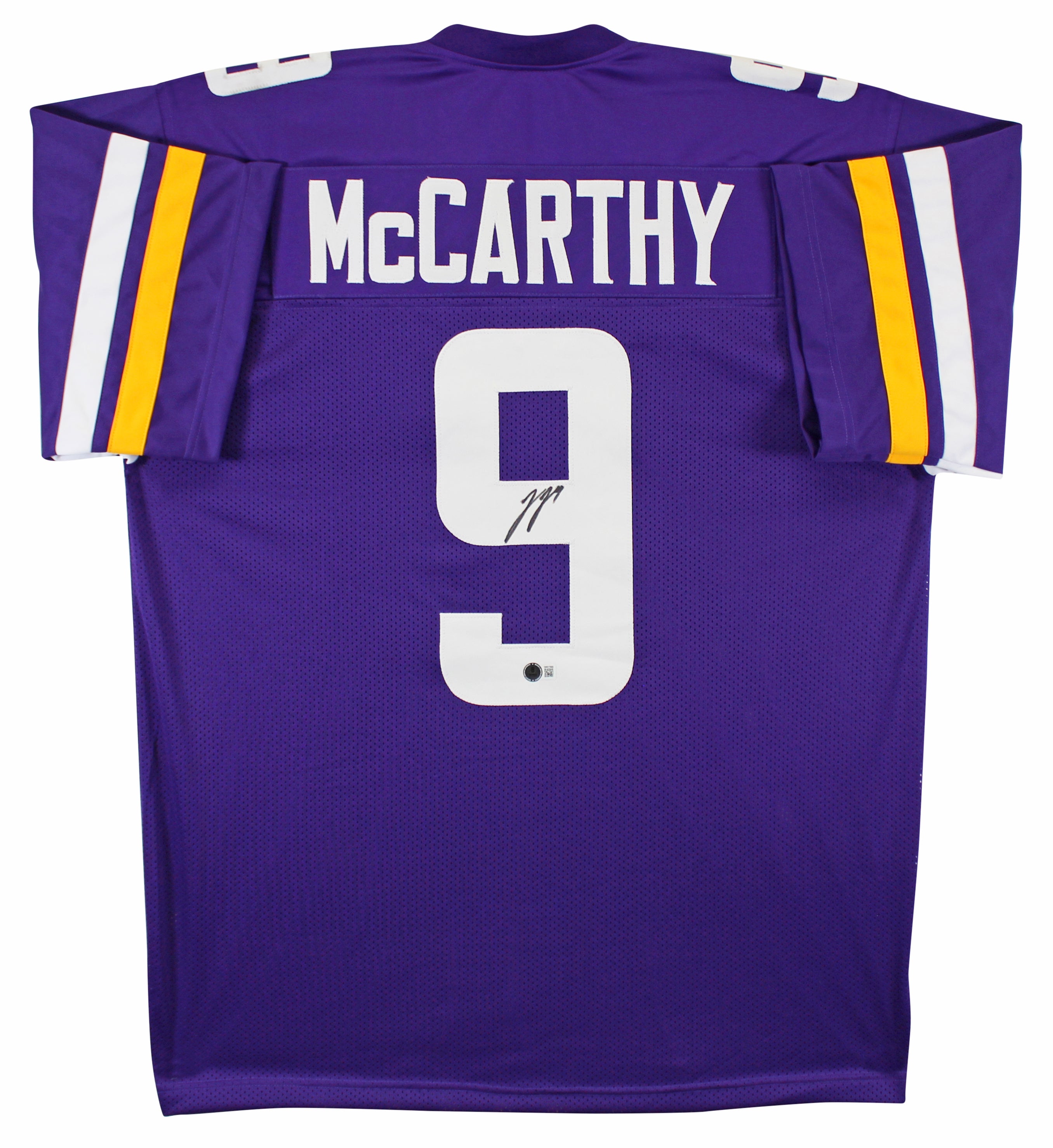 J.J. McCarthy Authentic Signed Purple Pro Style Jersey BAS Witnessed