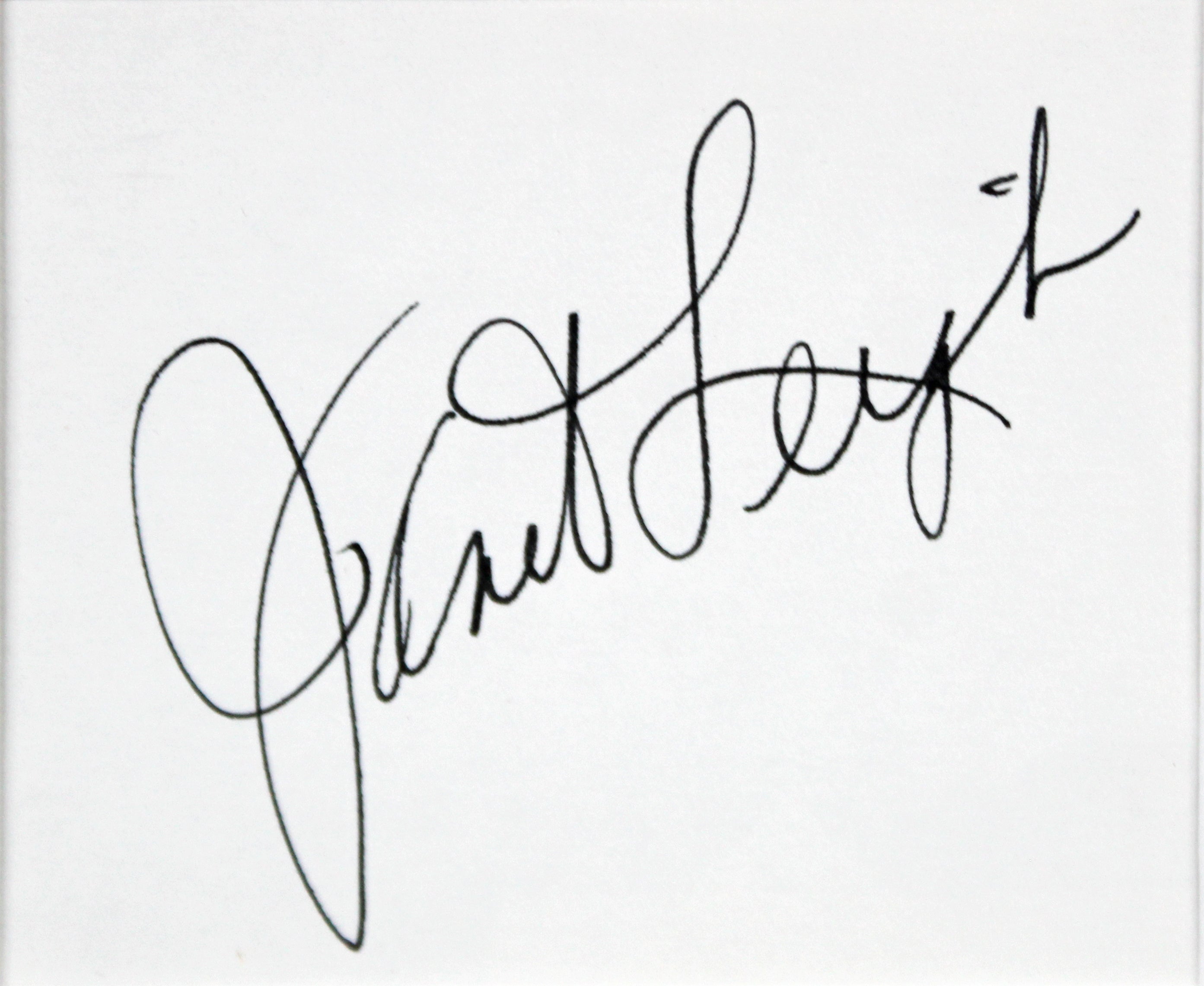 Janet Leigh & Anthony Perkins Psycho Signed 3x5 Index Card Framed Display BAS