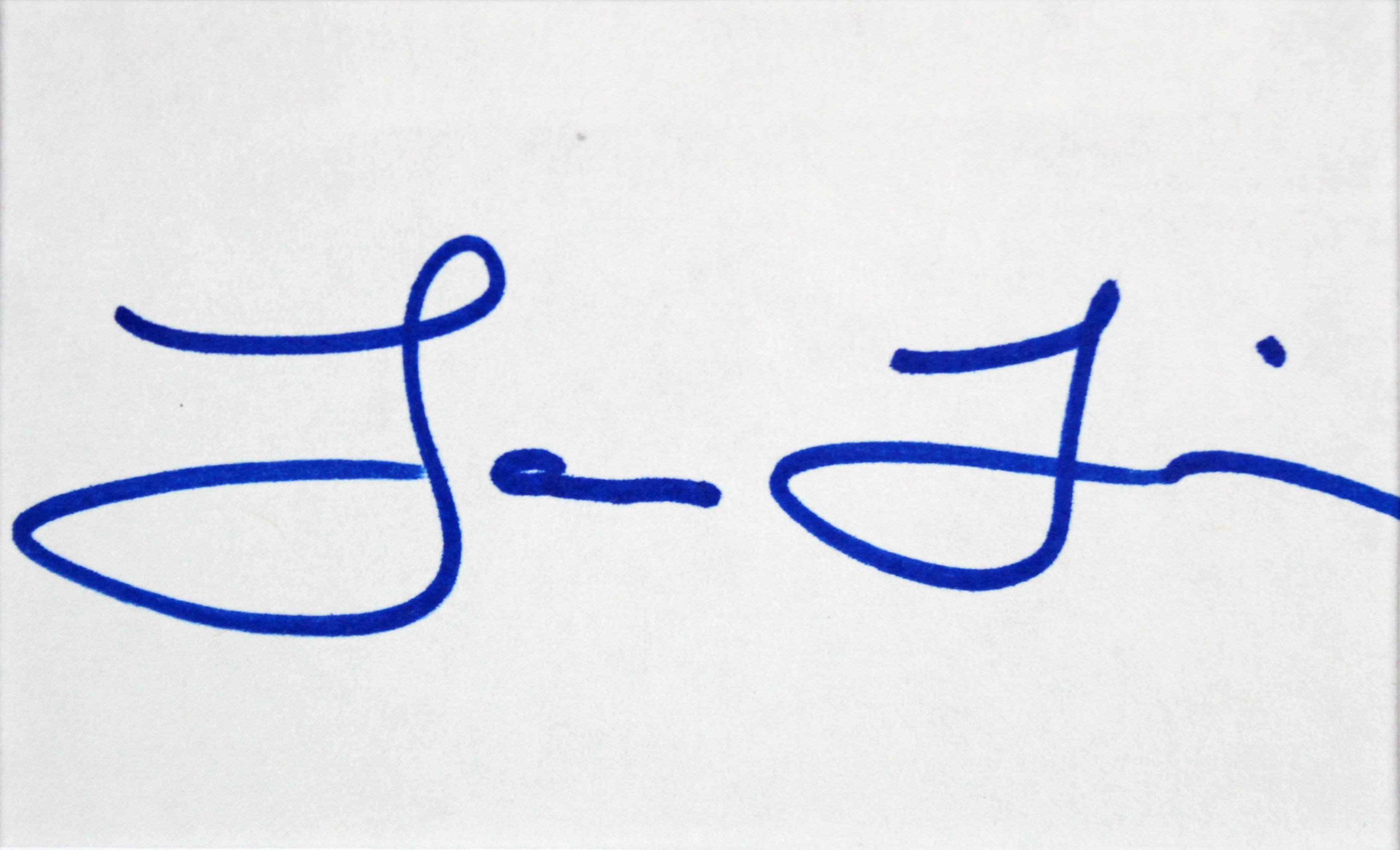 Jason Bateman & Laura Linney Ozark Signed Index Card Framed Display BAS #BL96992