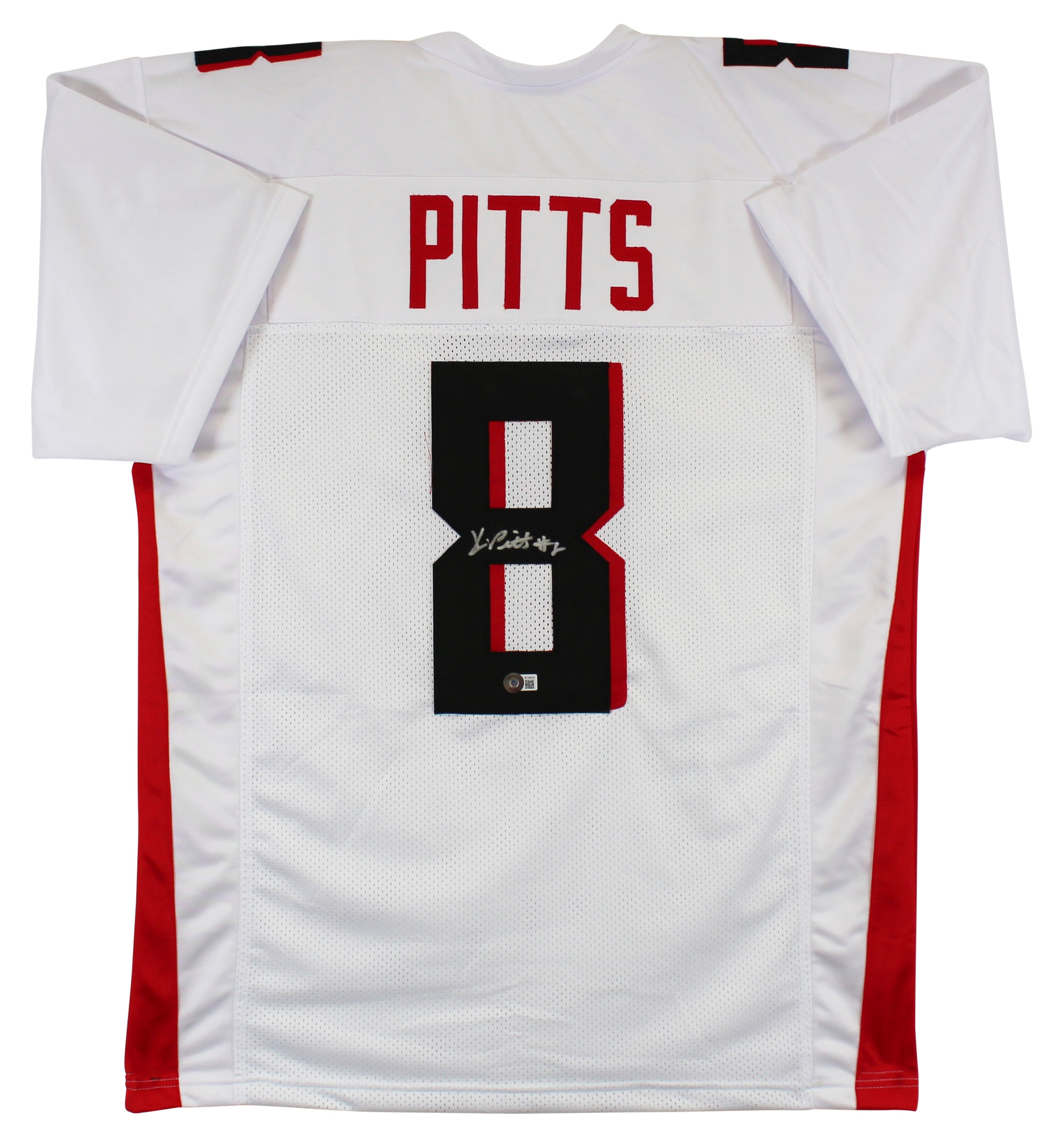 Kyle Pitts Authentic Signed White Pro Style Jersey Autographed BAS Witnessed