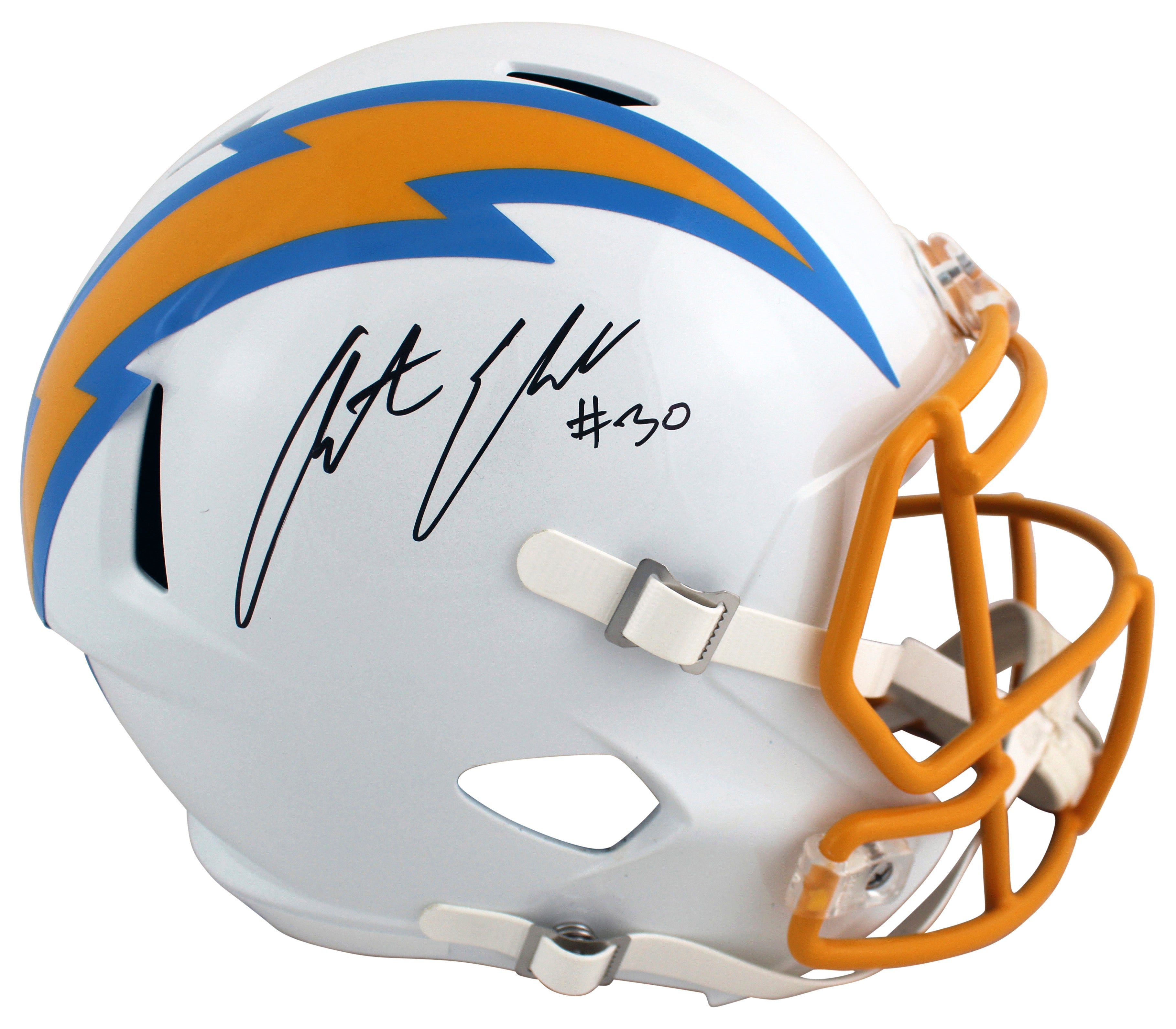 Chargers Austin Ekeler Authentic Signed Full Size Speed Rep Helmet BAS Witnessed