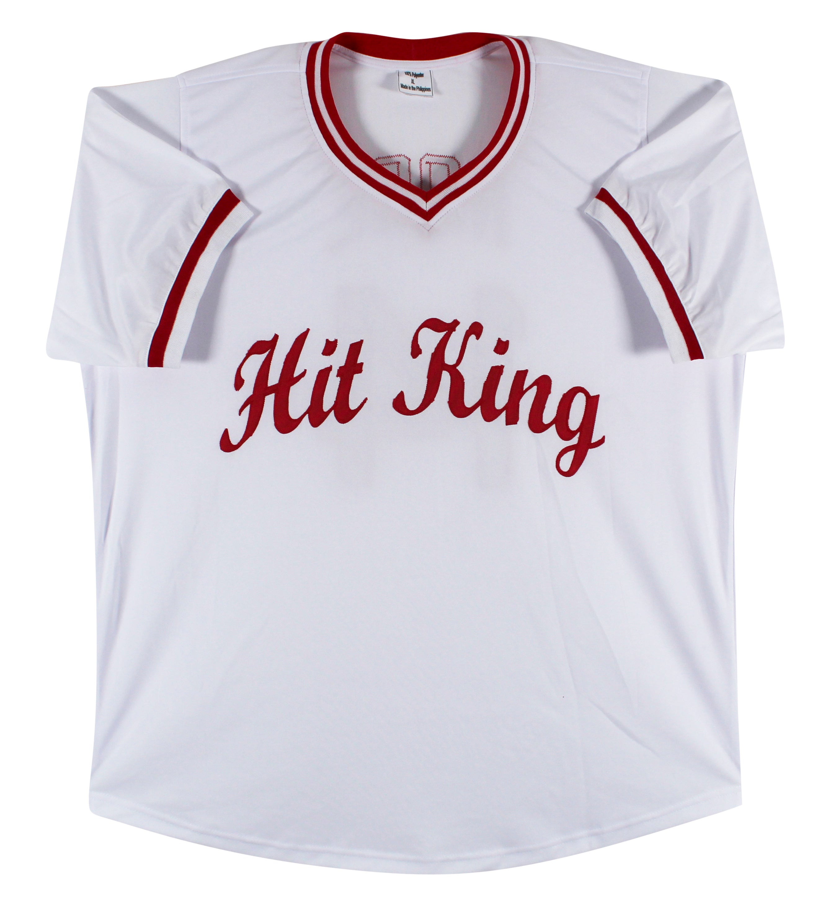 Pete Rose "4256" Authentic Signed White Pro Style Jersey Autographed BAS