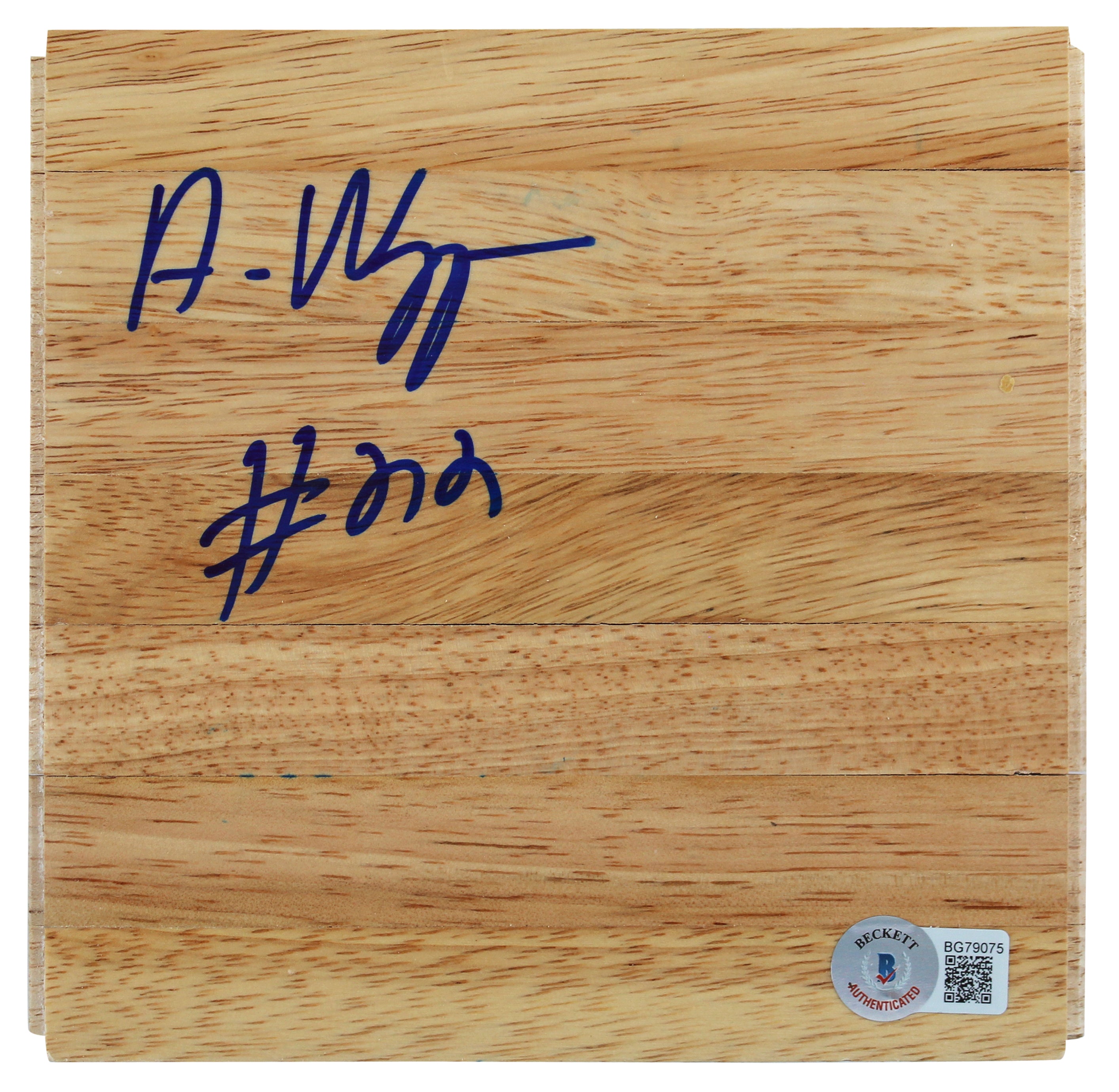 Warriors Andrew Wiggins Authentic Signed 6x6 Floorboard Autographed BAS #BG79075