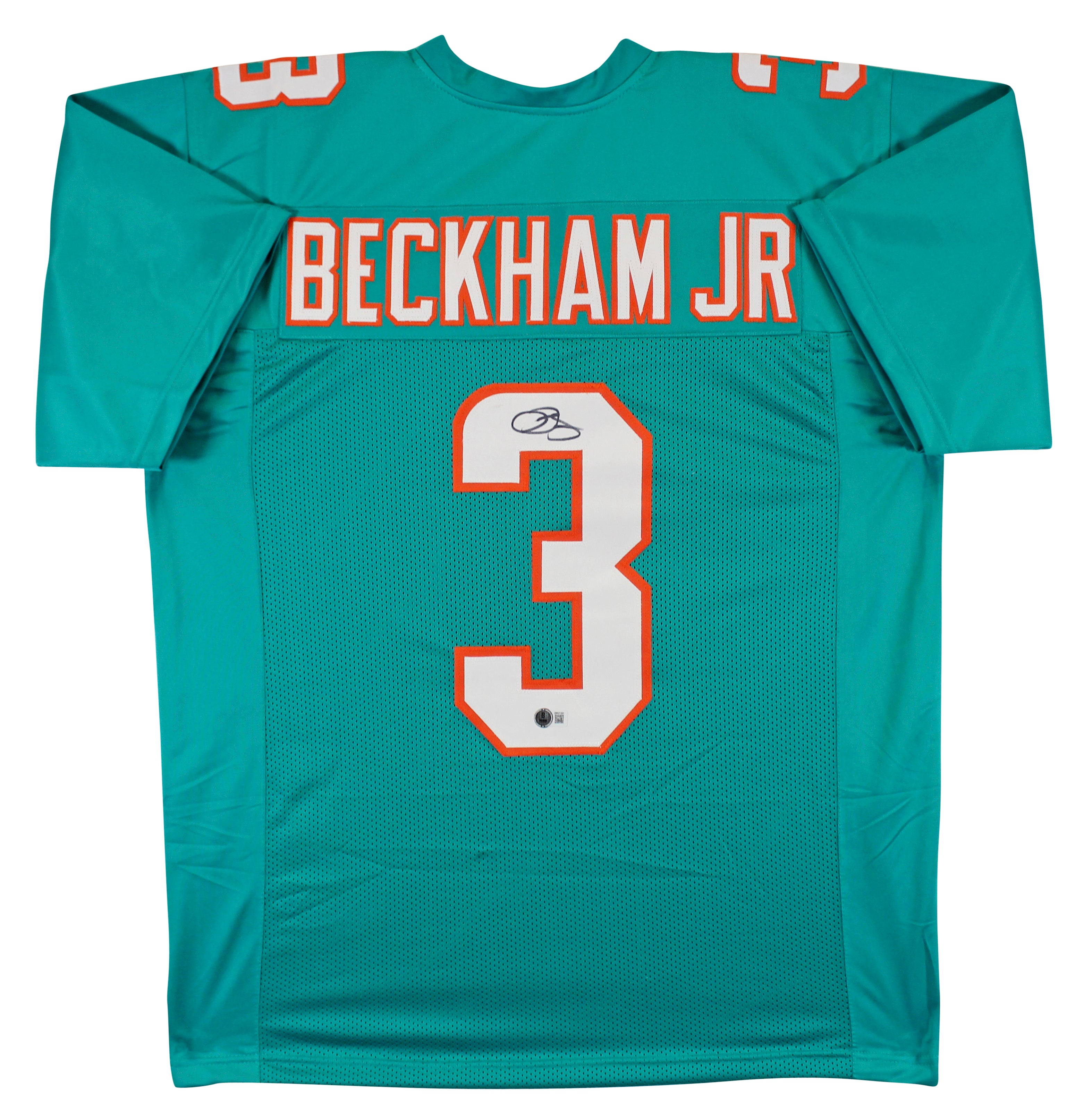 Odell Beckham Jr. Authentic Signed Teal Pro Style Jersey BAS Witnessed