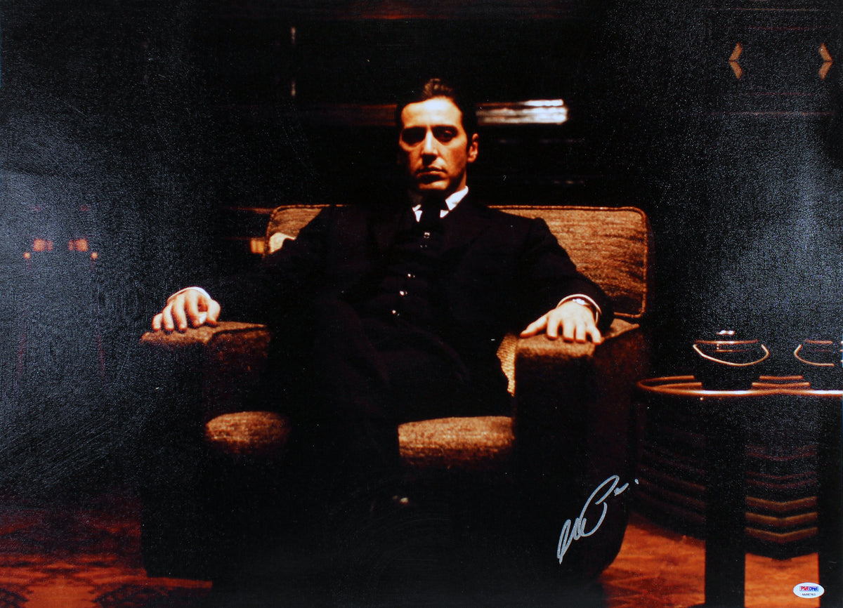 Al Pacino The Godfather Authentic Signed 20x28 Canvas PSA/DNA Itp #4A98783