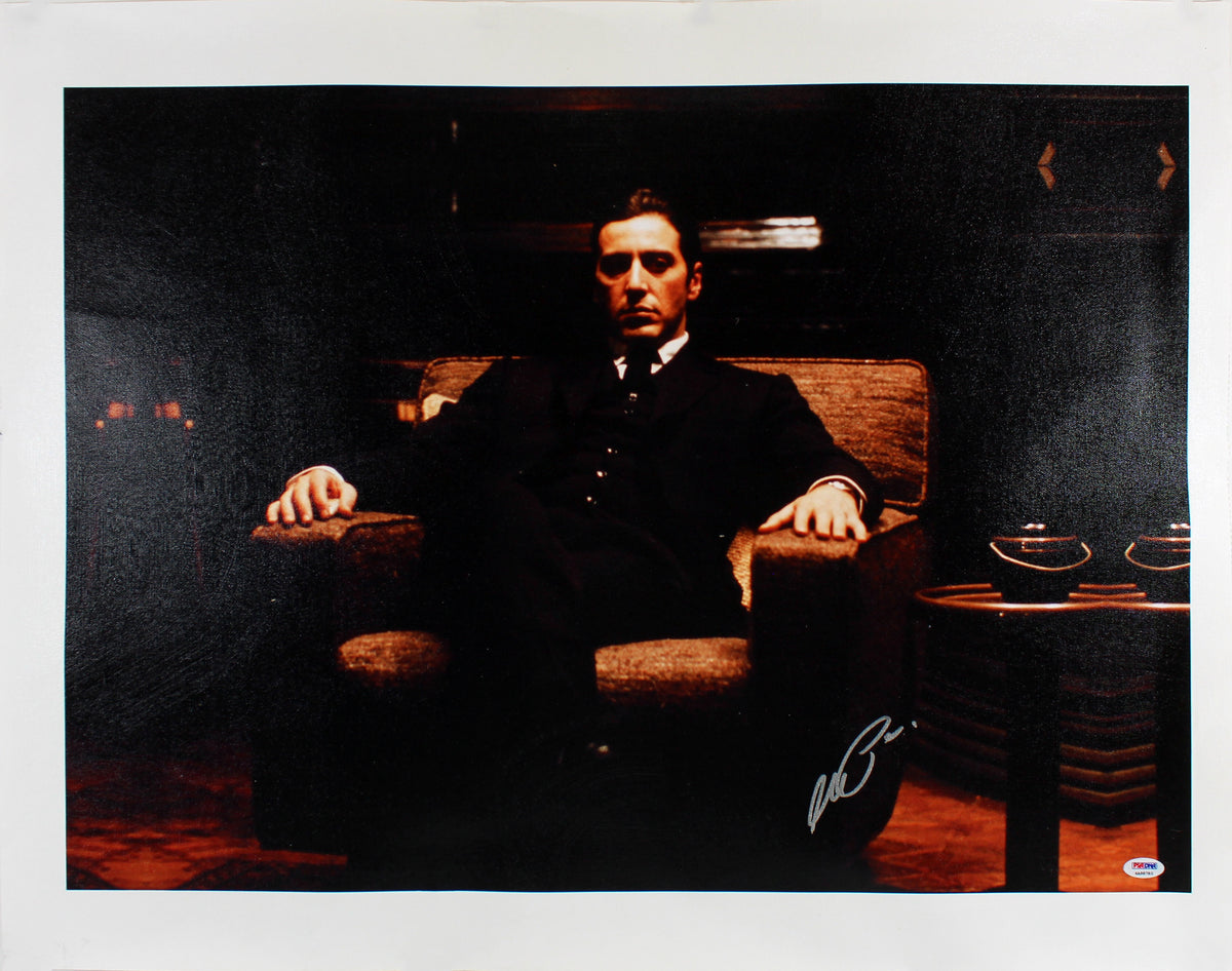 Al Pacino The Godfather Authentic Signed 20x28 Canvas PSA/DNA Itp #4A98783