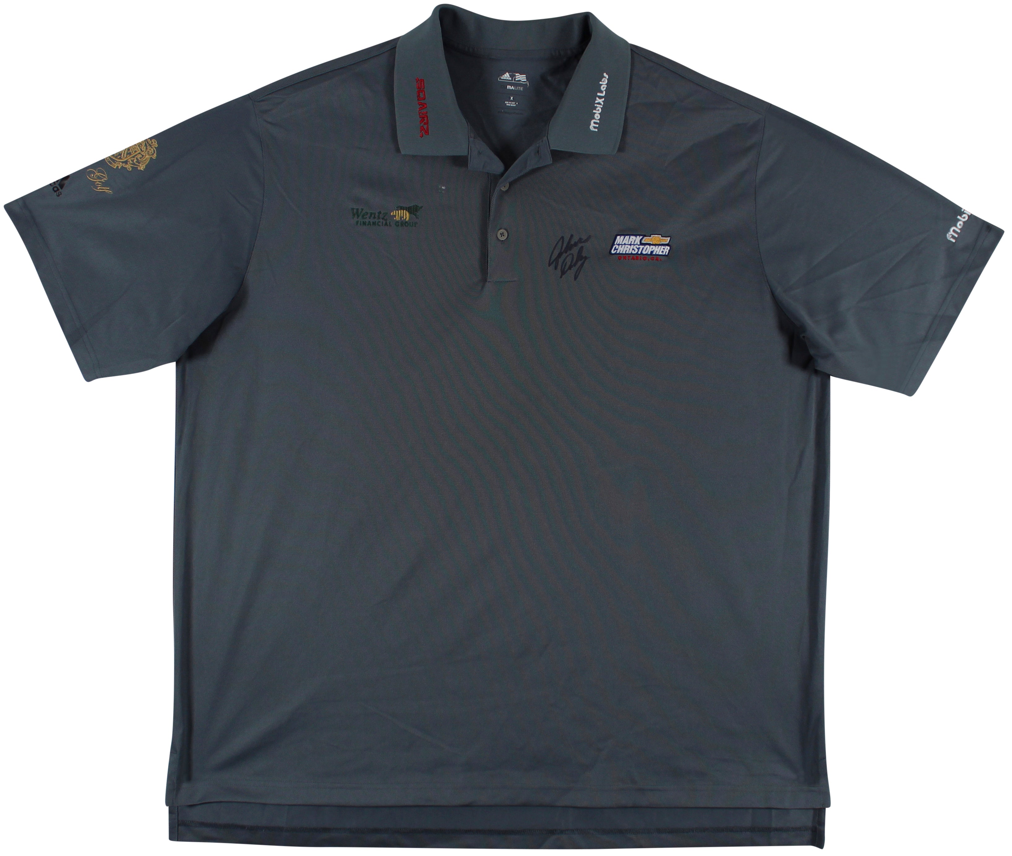 John Daly Authentic Signed Match Worn Gray Adidas Polo Shirt BAS #BH00372