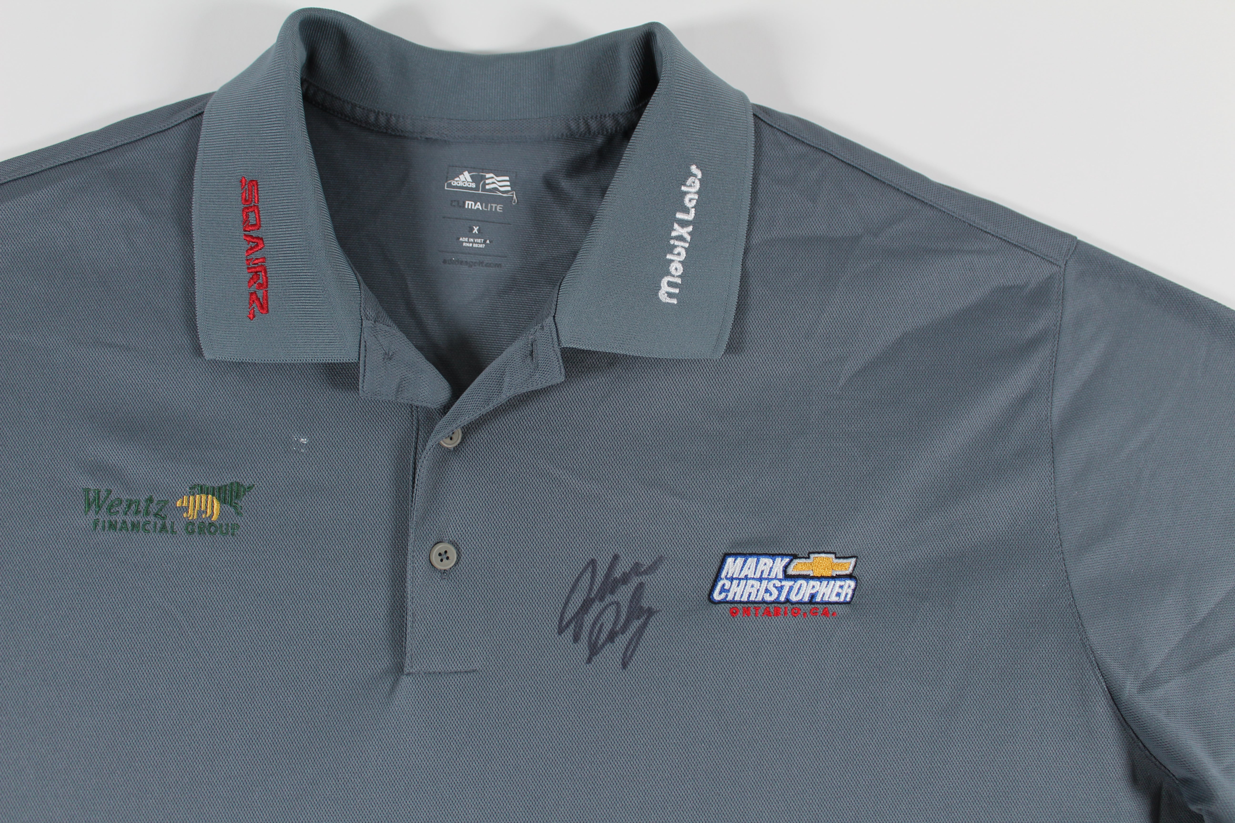 John Daly Authentic Signed Match Worn Gray Adidas Polo Shirt BAS #BH00372