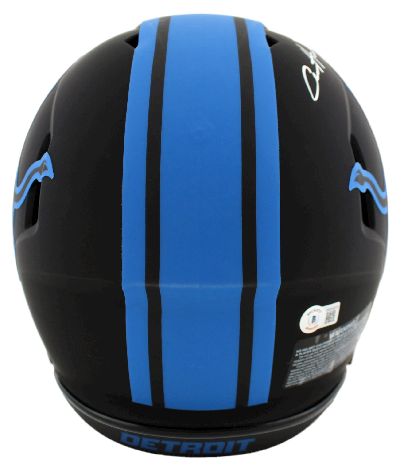 Lions Aidan Hutchinson Signed Eclipse Full Size Speed Proline Helmet BAS Witness