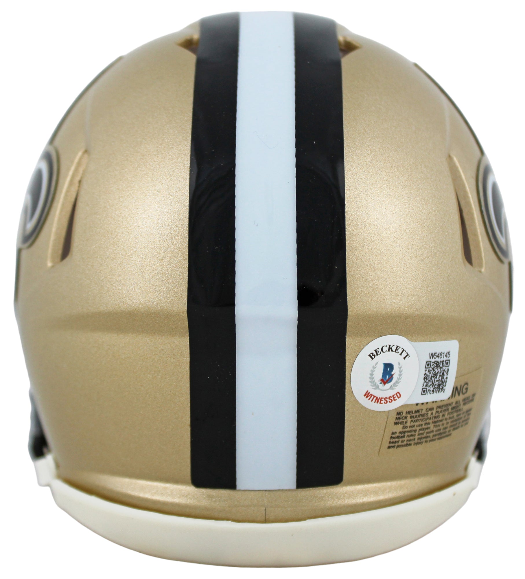 Saints Chris Olave Authentic Signed Speed Mini Helmet BAS Witnessed