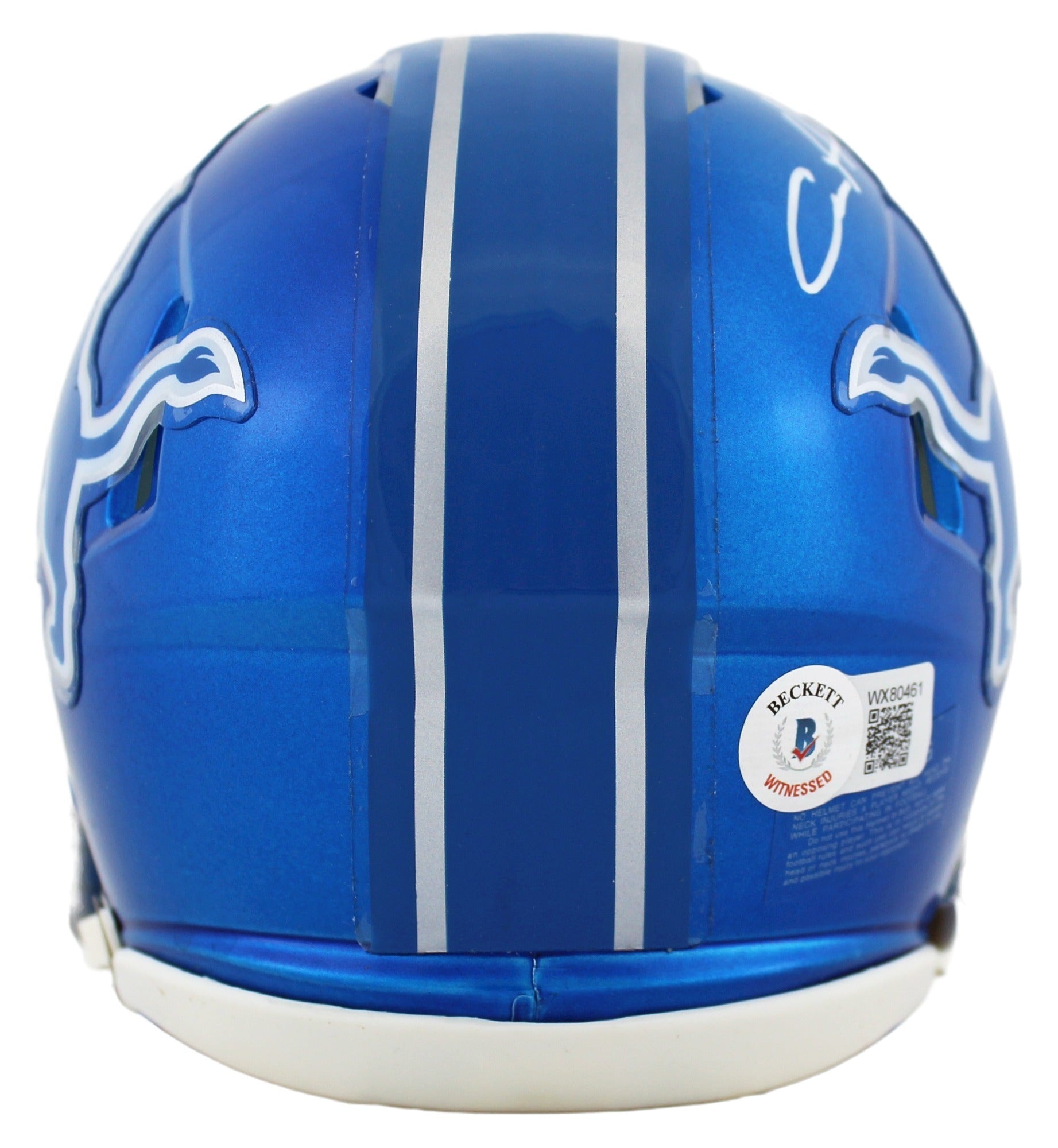 Lions Aidan Hutchinson Authentic Signed Flash Speed Mini Helmet BAS Witnessed