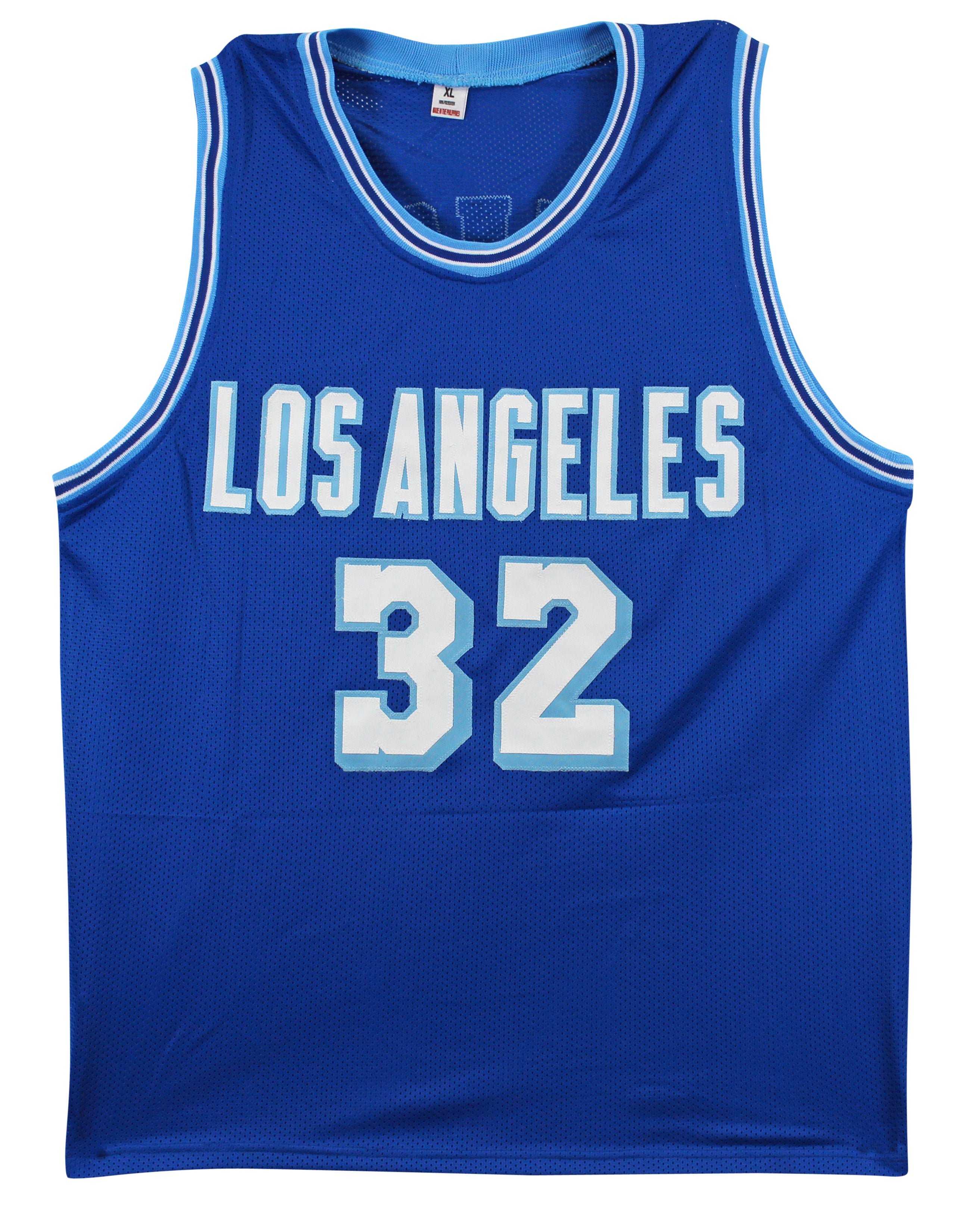 Magic Johnson Authentic Signed Blue Throwback Pro Style Jersey BAS Witnessed