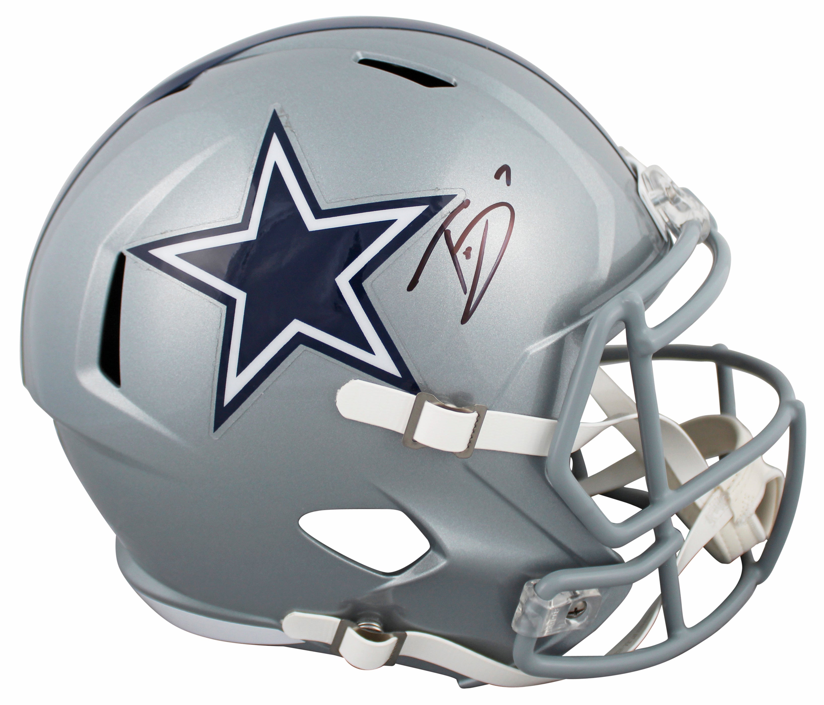 Cowboys Trevon Diggs Authentic Signed Full Size Speed Rep Helmet BAS Witnessed