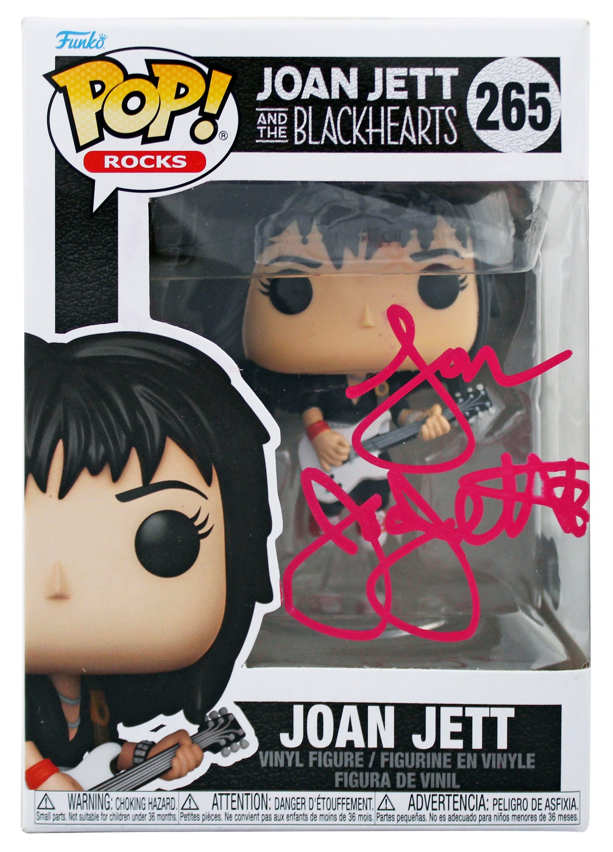 Joan Jett Authentic Signed #265 Pop! Rocks Funko Pop Vinyl Figure BAS #AD77126