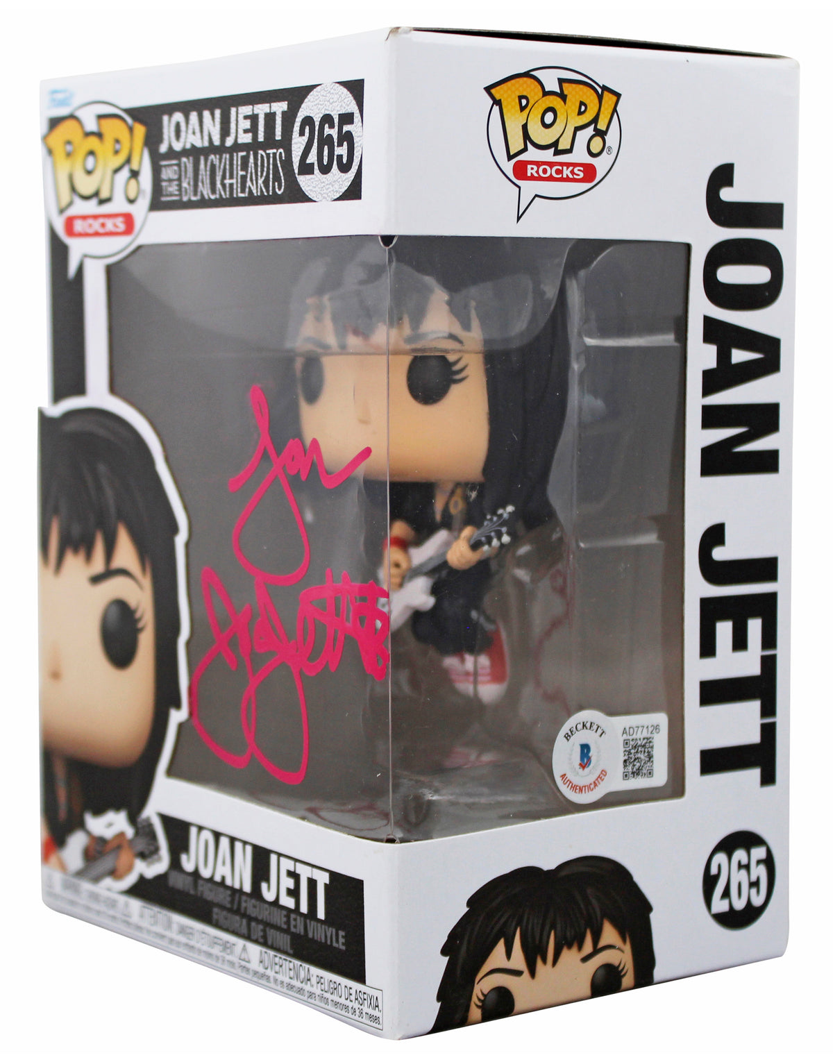 Joan Jett Authentic Signed #265 Pop! Rocks Funko Pop Vinyl Figure BAS #AD77126