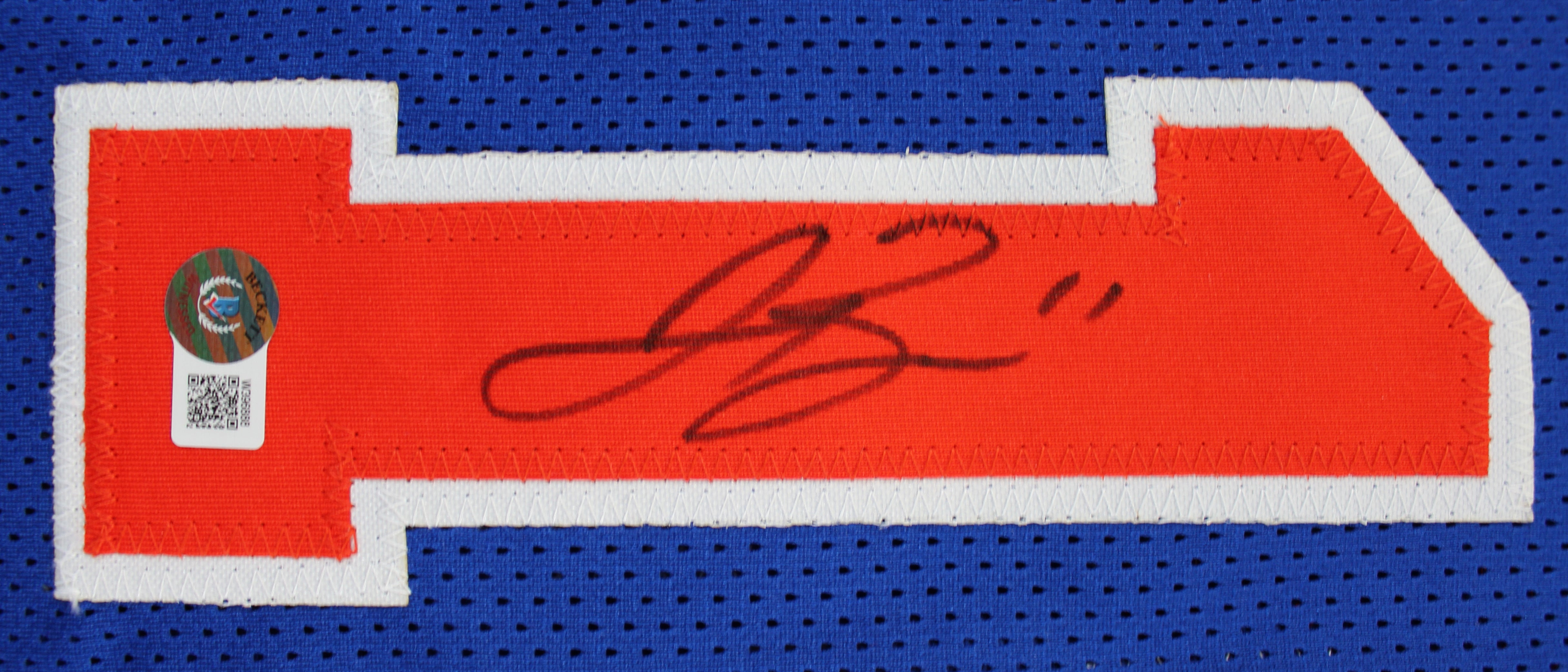 Jalen Brunson Authentic Signed Blue Pro Style Jersey Autographed BAS Witnessed