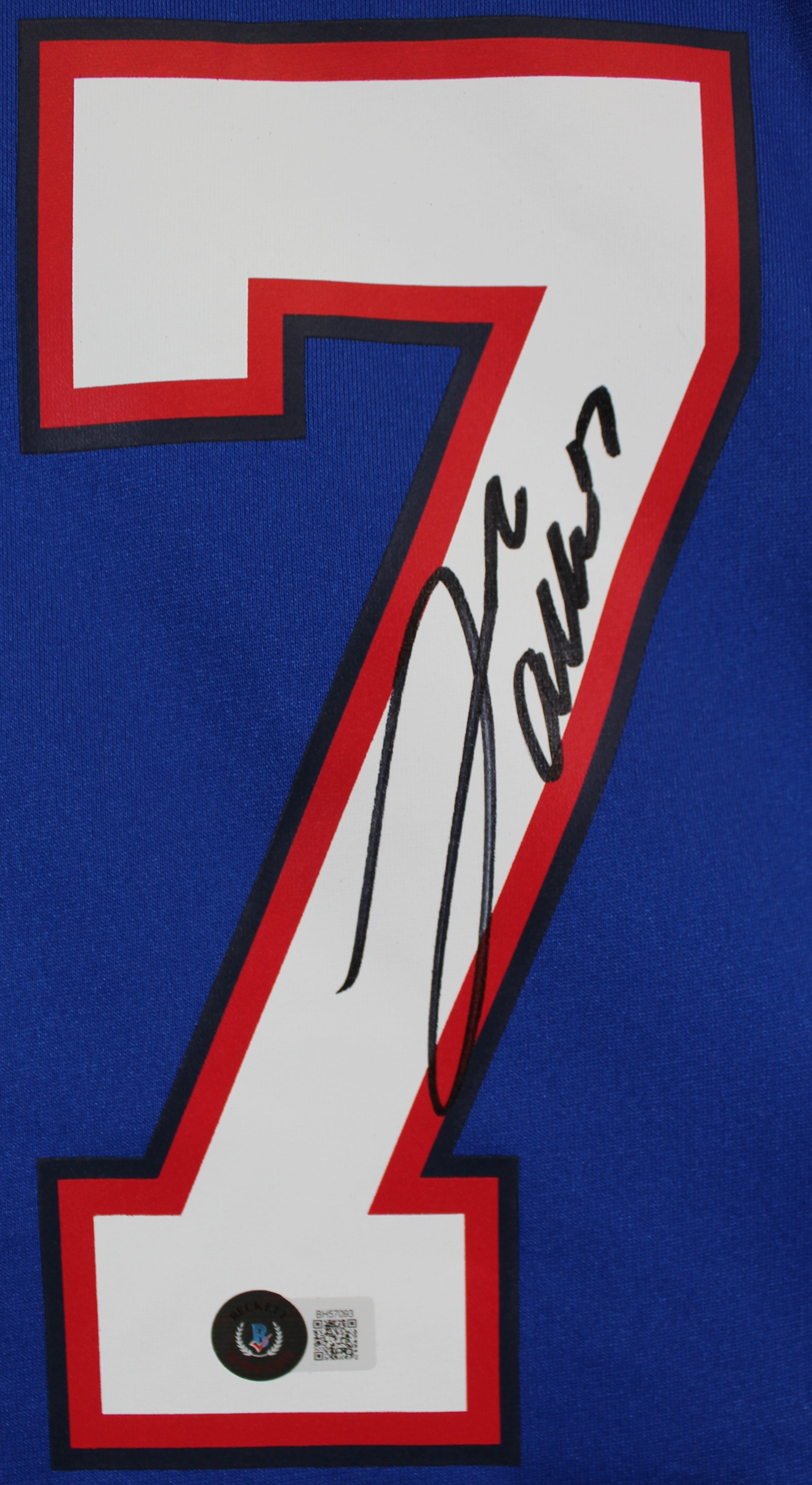 Bills Josh Allen Authentic Signed Blue Nike Jersey w/ Black Sig BAS Witnessed