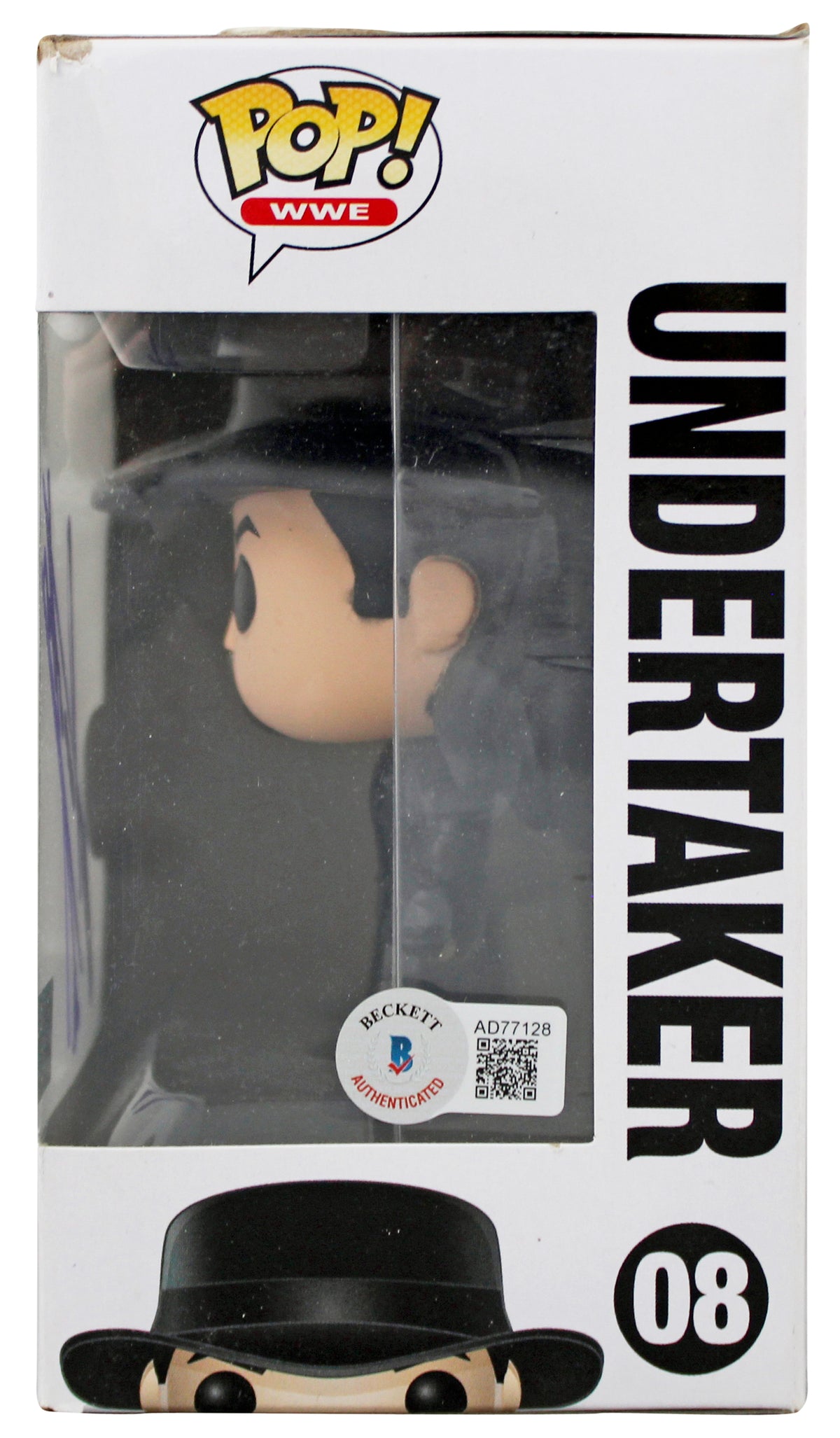 The Undertaker Authentic Signed #08 Pop! WWE Funko Pop Vinyl Figure BAS #AD77128