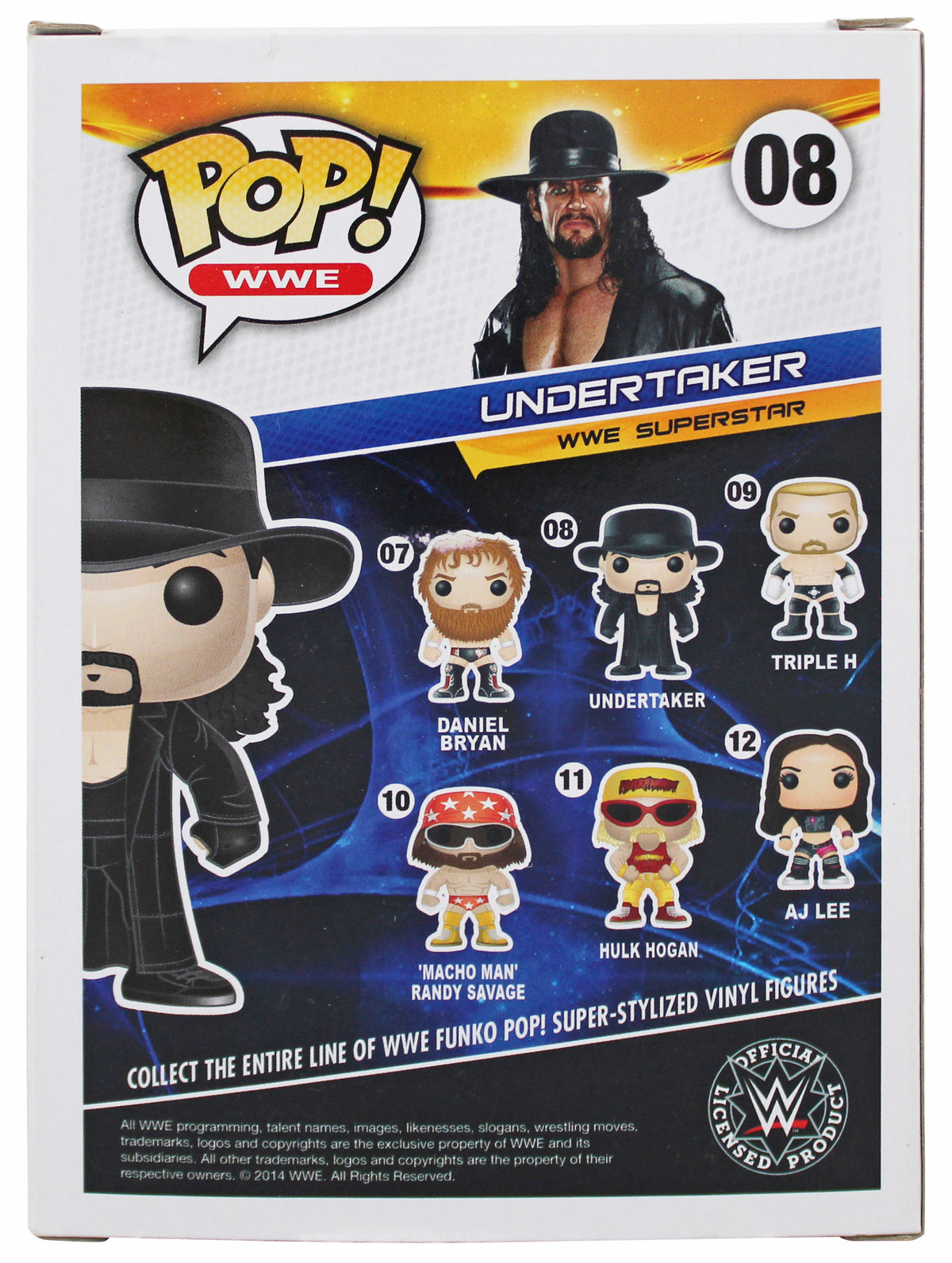 The Undertaker Authentic Signed #08 Pop! WWE Funko Pop Vinyl Figure BAS #AD77128