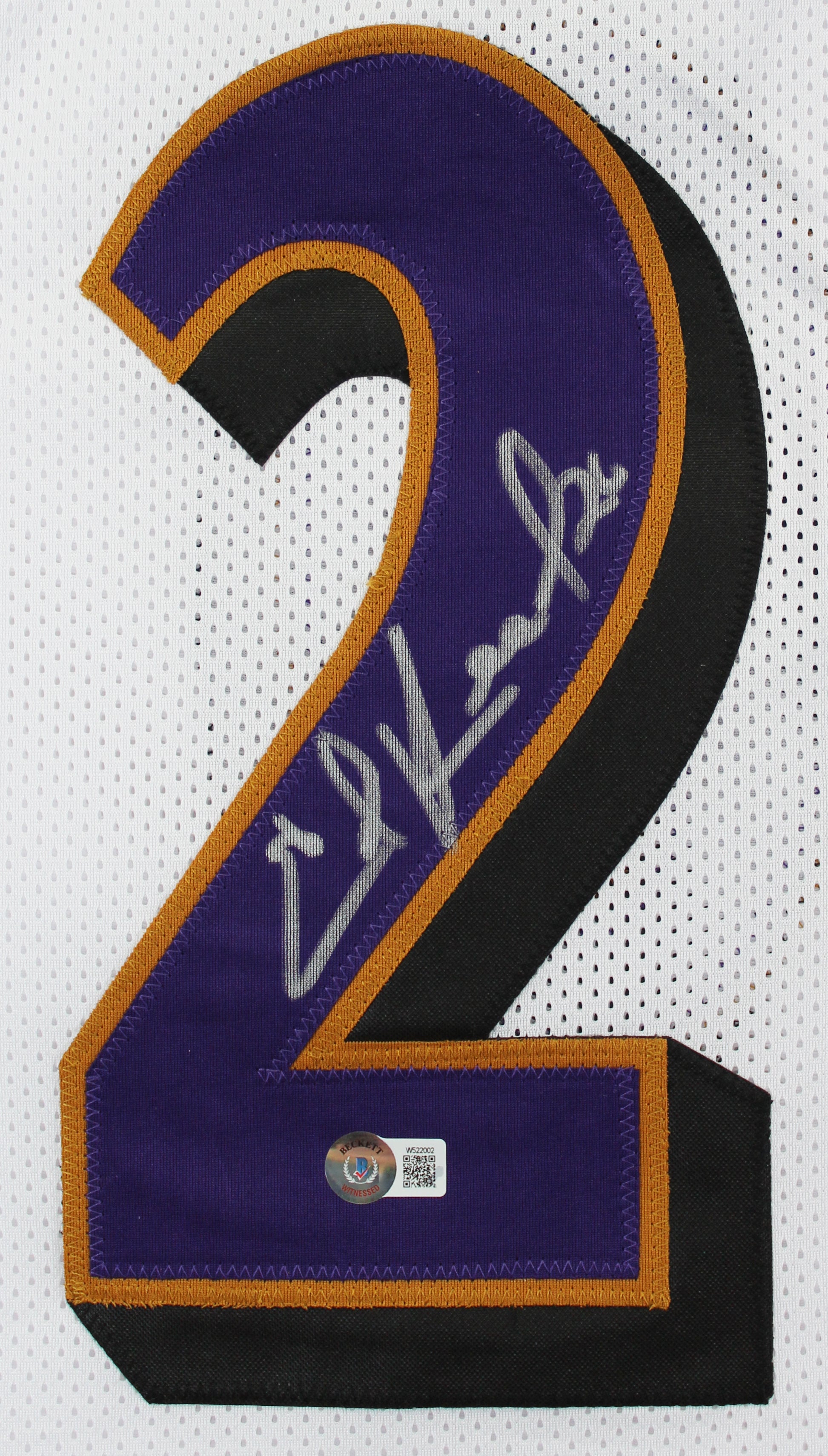 Ed Reed Authentic Signed White Pro Style Jersey Autographed BAS Witnessed