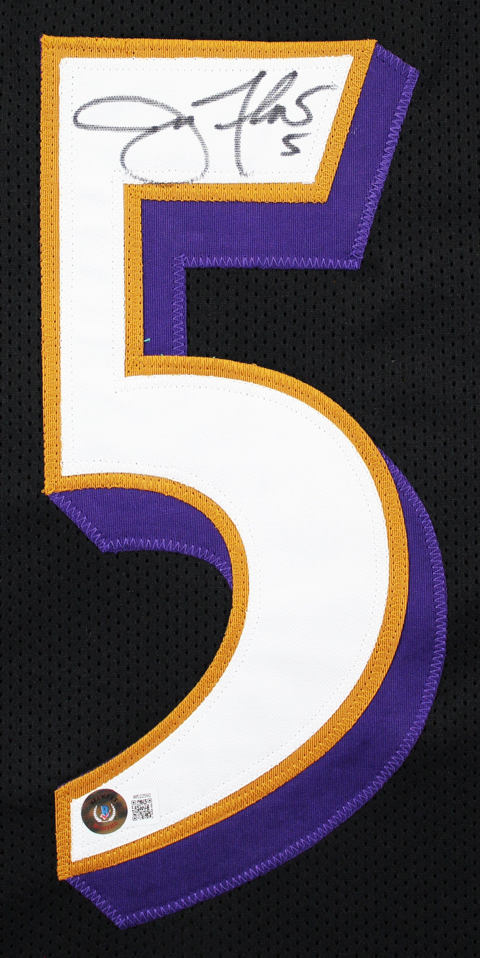 Joe Flacco Authentic Signed Black Pro Style Jersey Autographed BAS Witnessed
