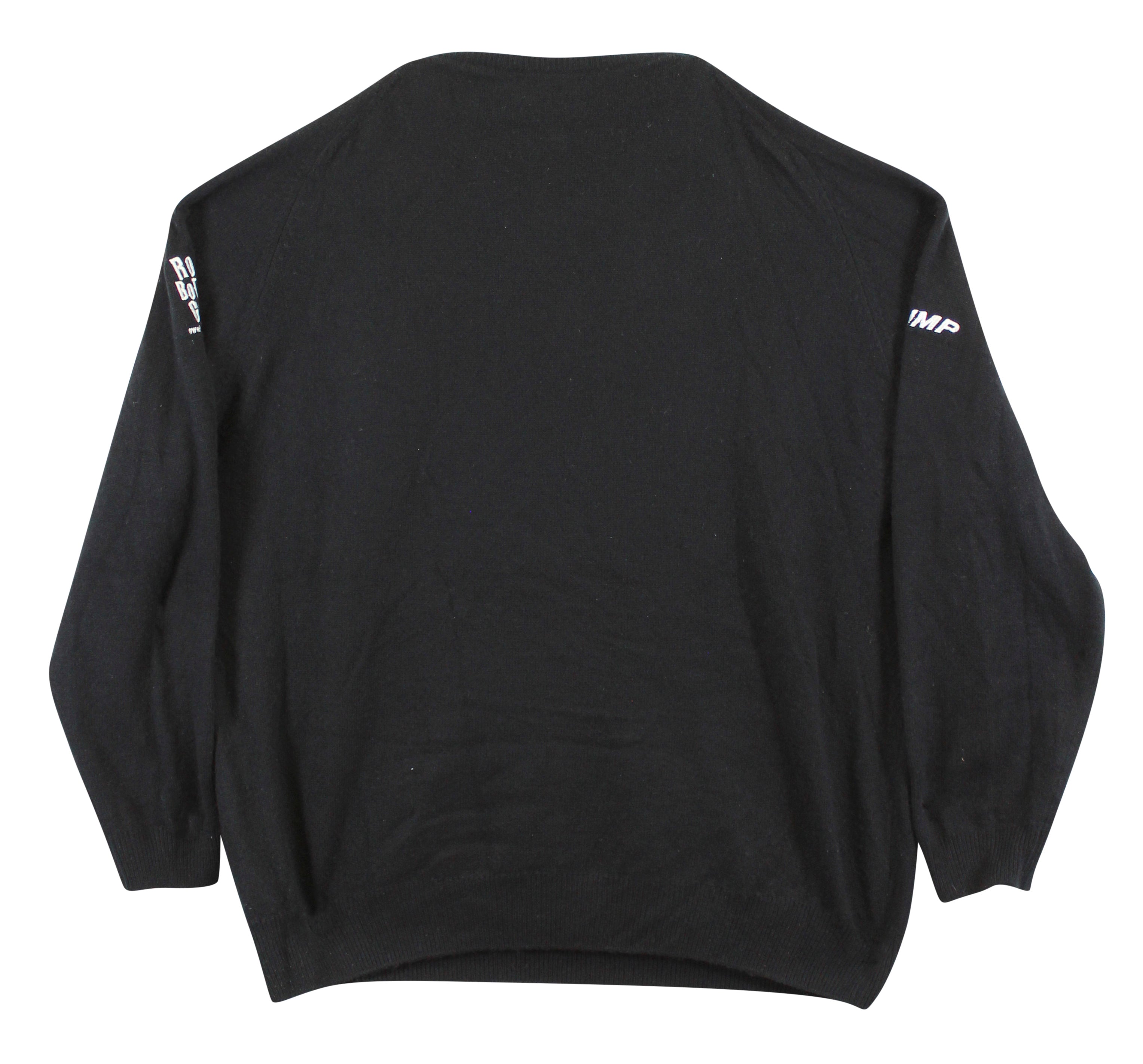 John Daly Signed Match Worn Black Johnstons of Elgin Cashmere Sweater BAS