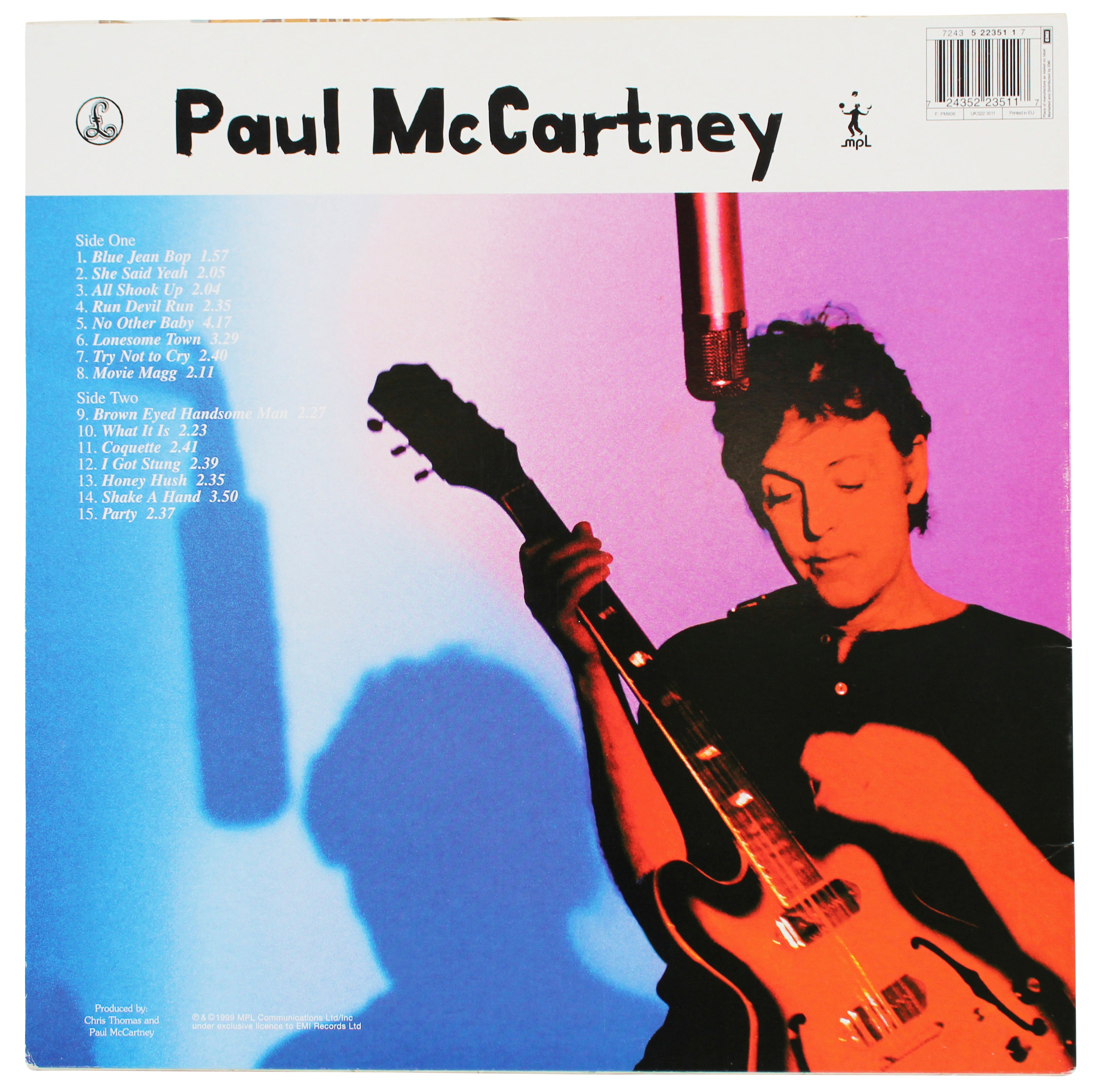 Paul McCartney Beatles Authentic Signed Run Devil Run Album Cover BAS #AB76491