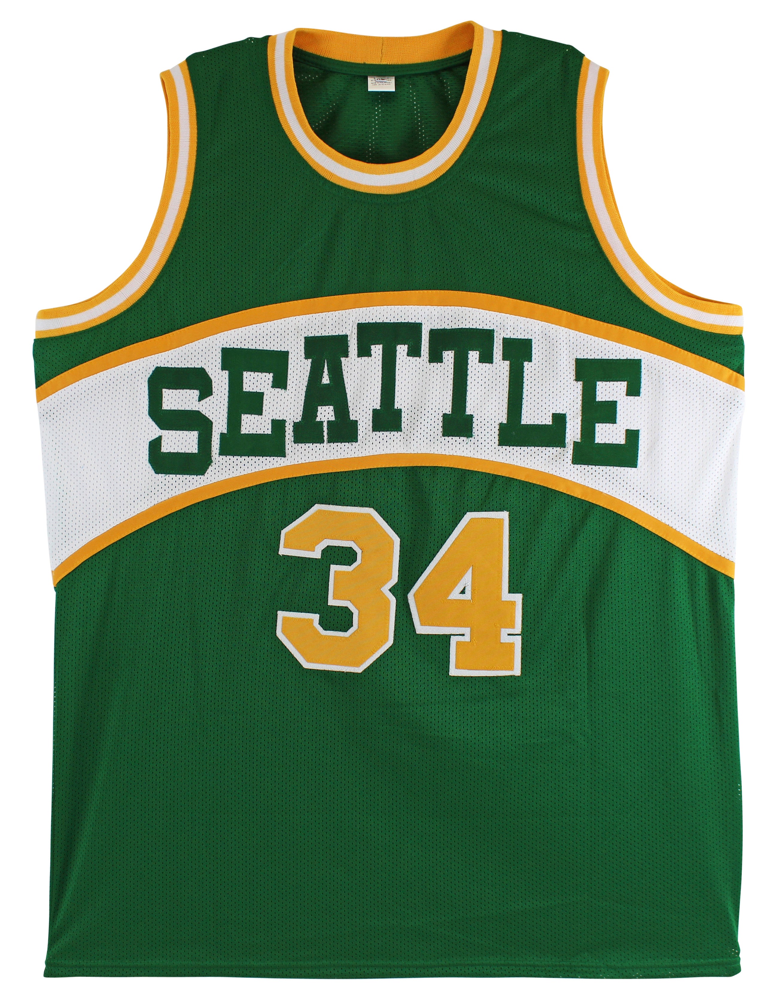 Xavier McDaniel Authentic Signed Green Pro Style Jersey BAS Witnessed