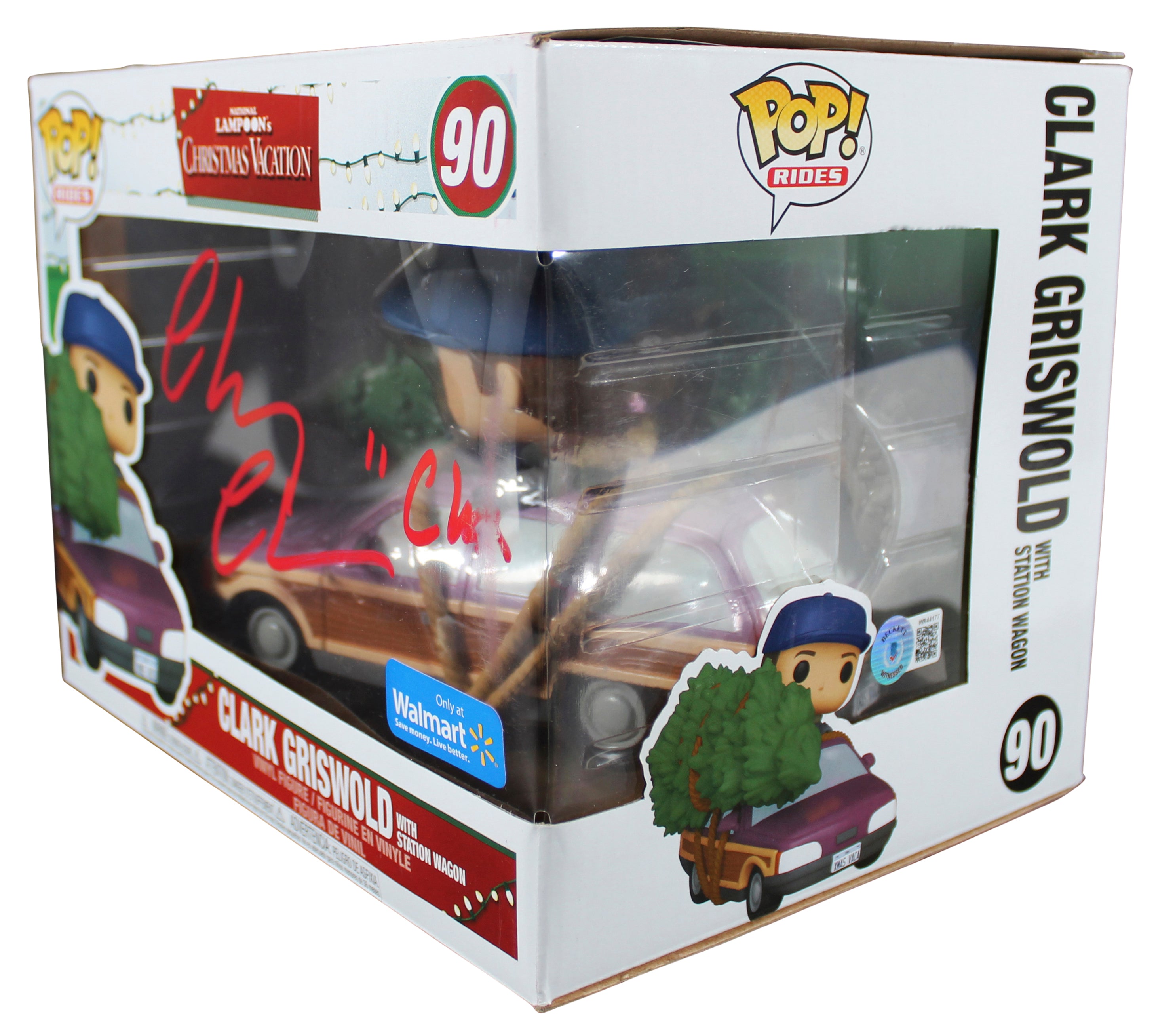 Chevy Chase Christmas Vacation Signed #90 Funko Pop Vinyl Figure BAS #WR44177