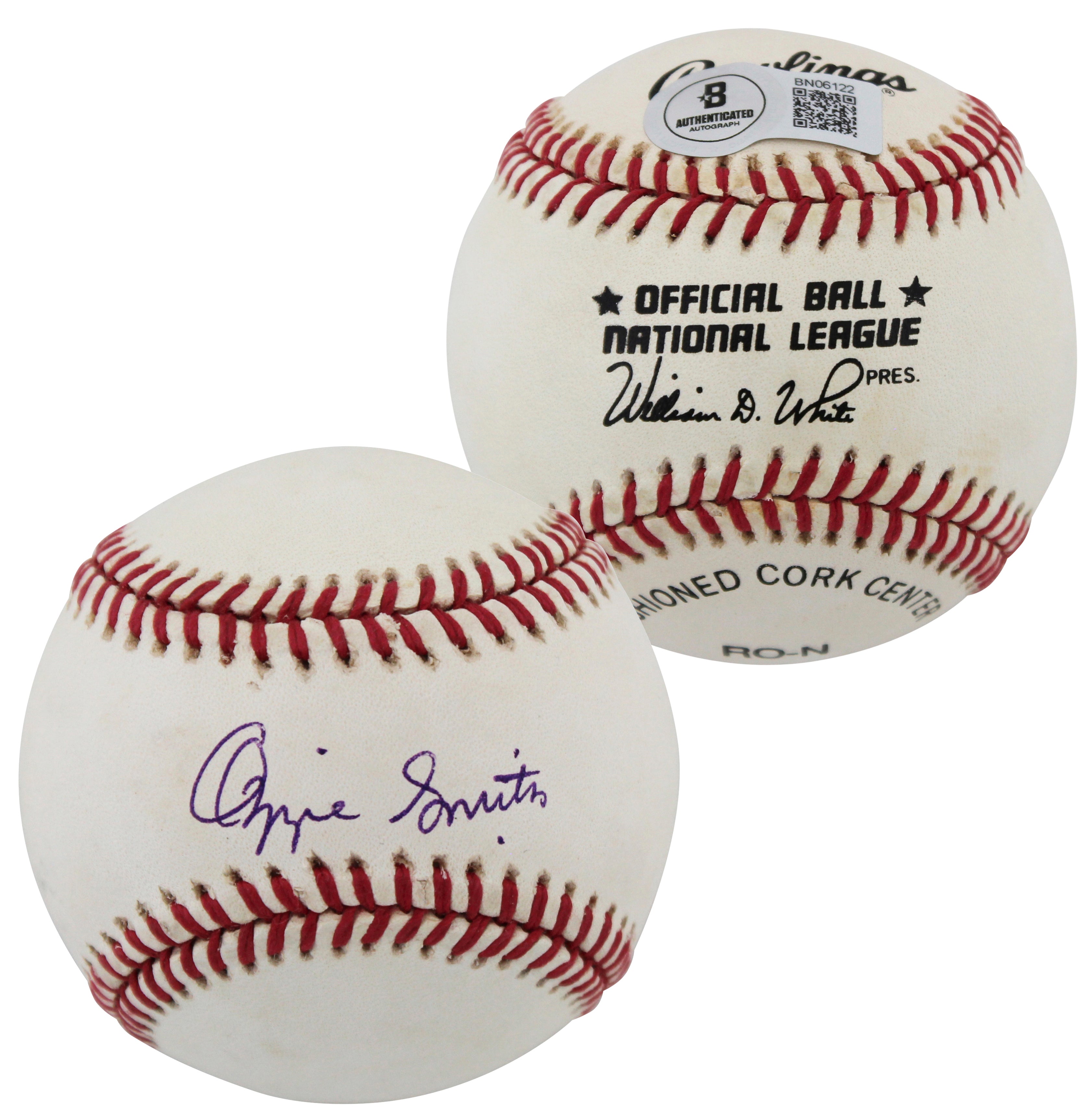 Cardinals Ozzie Smith Authentic Signed William White Onl Baseball BAS #BN06122