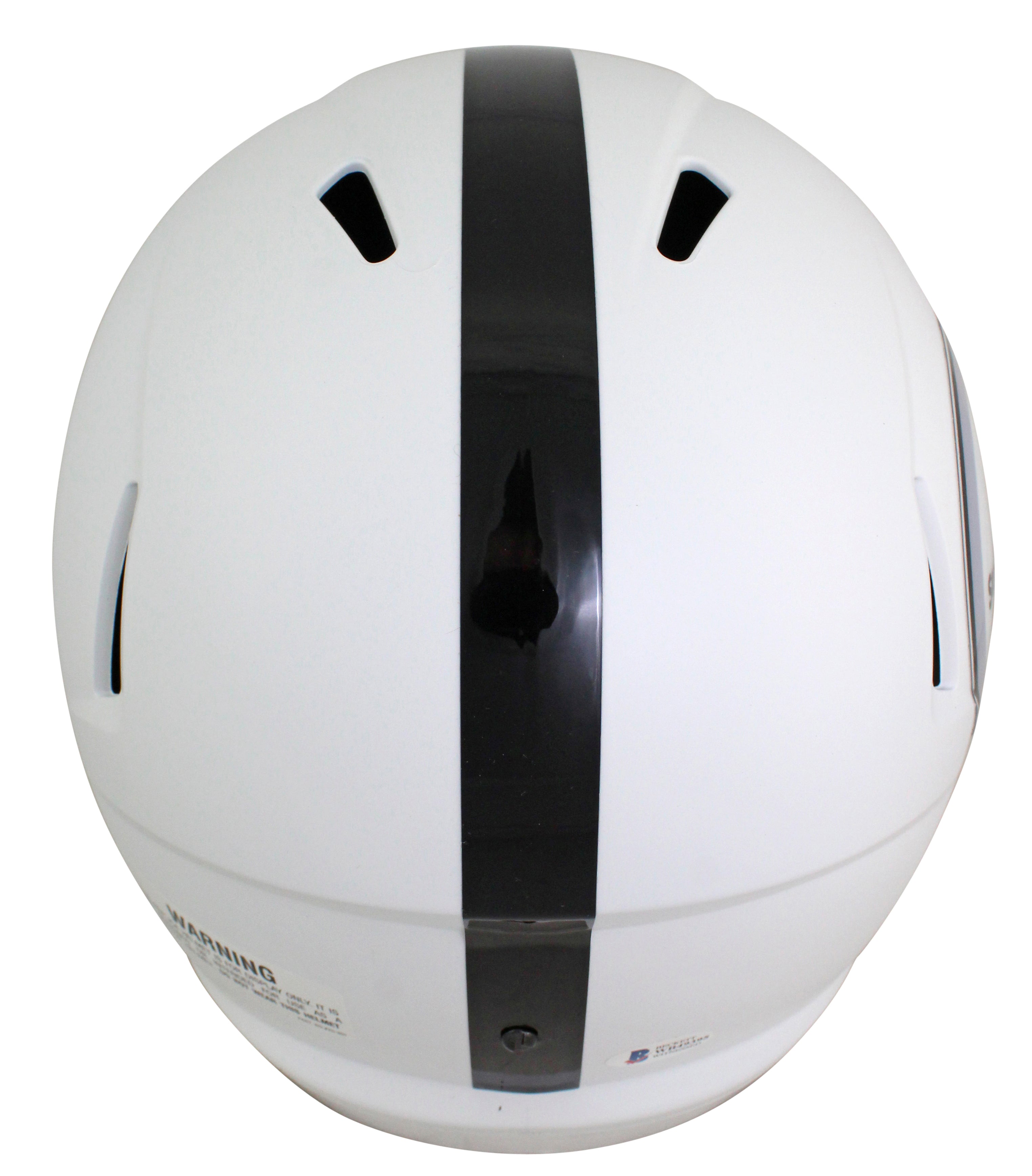 Steelers Joe Greene "HOF 87" Signed Flat White F/S Speed Rep Helmet BAS Witness