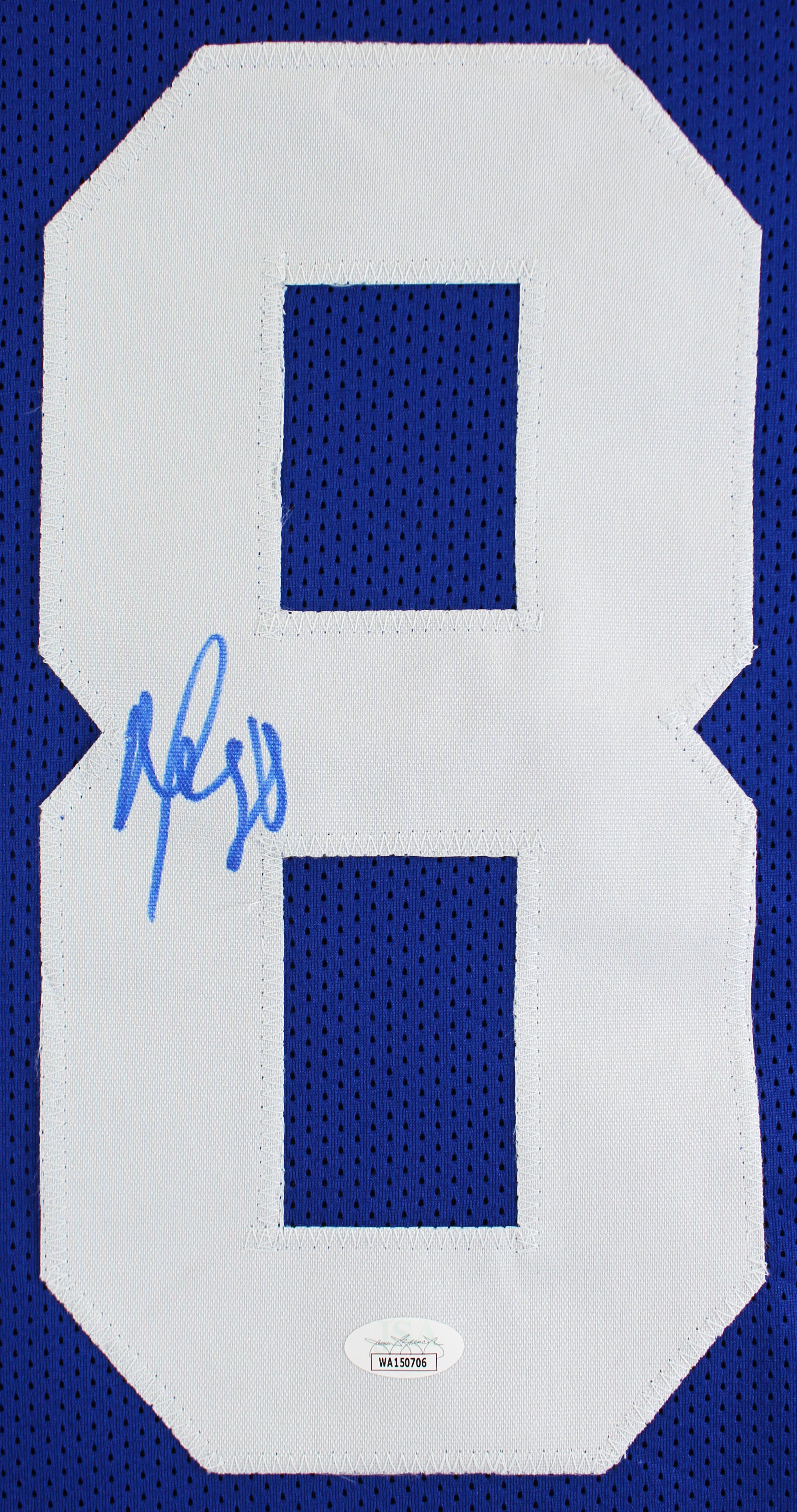 Marvin Harrison Authentic Signed Blue Pro Style Jersey Autographed JSA Witness