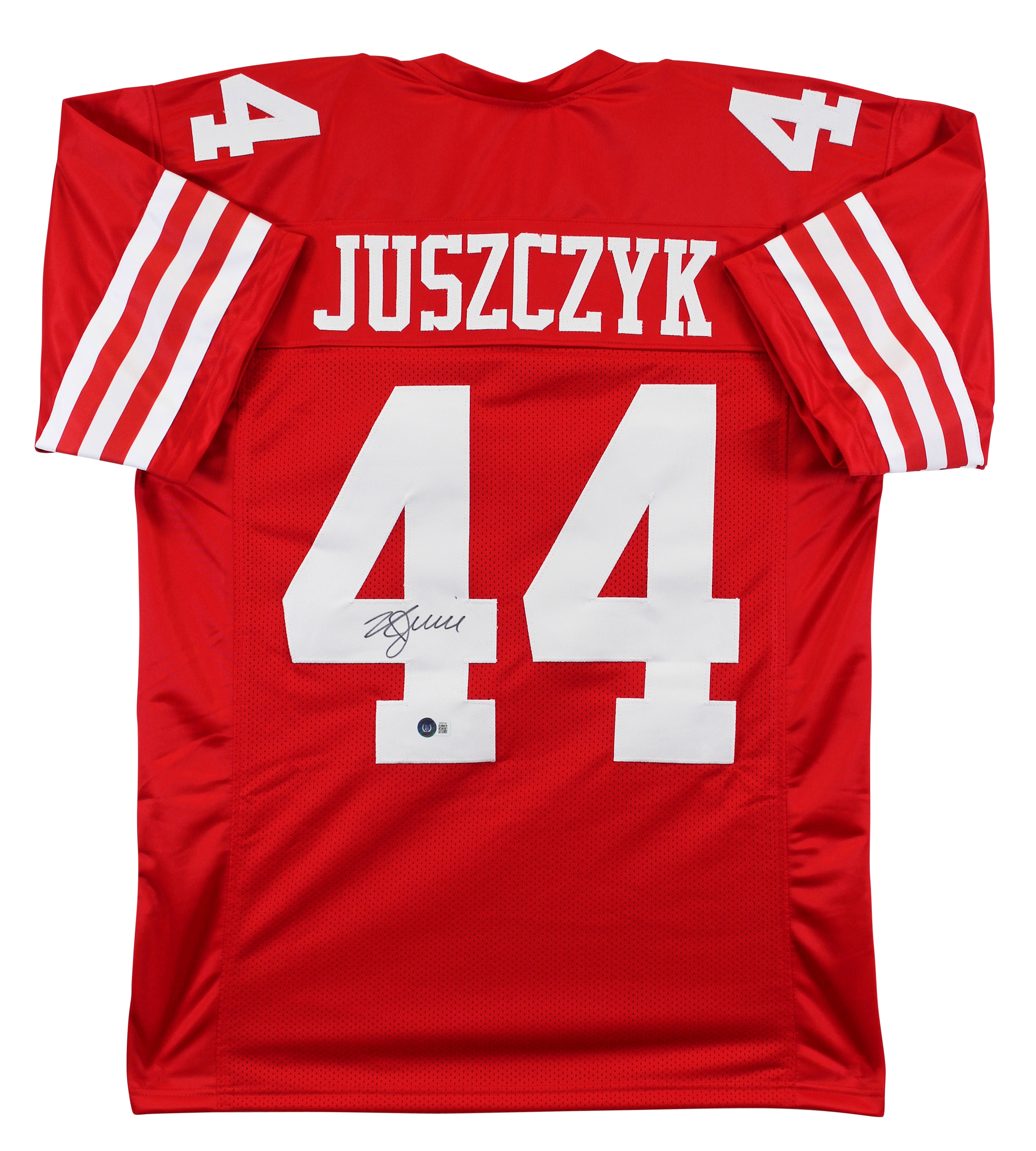 Kyle Juszczyk Authentic Signed Red Pro Style Jersey Autographed BAS Witnessed