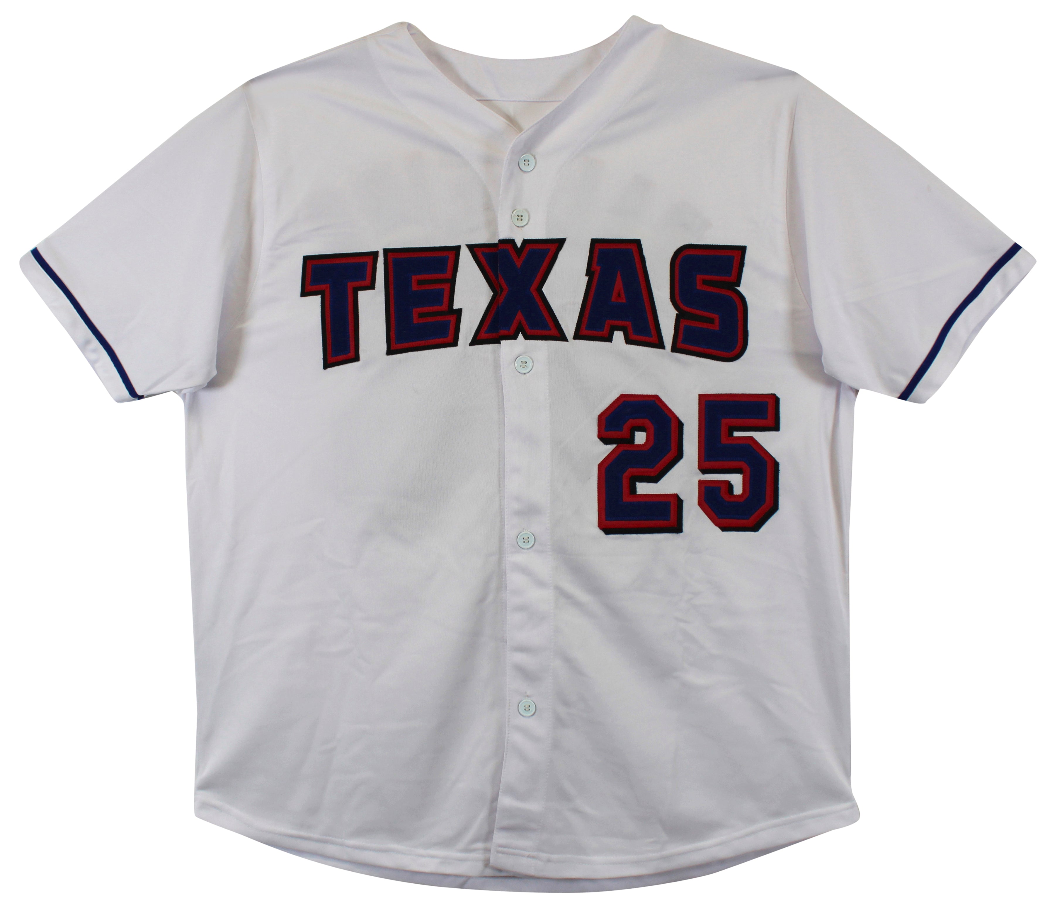 Rafael Palmeiro Authentic Signed White Pro Style Jersey BAS Witnessed