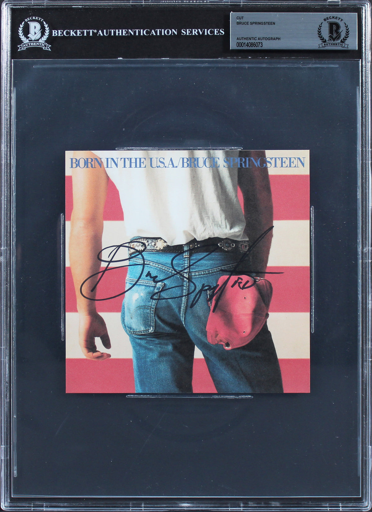 Bruce Springsteen Authentic Signed 5.75x5.75 Print Auto Graded 10! BAS Slabbed