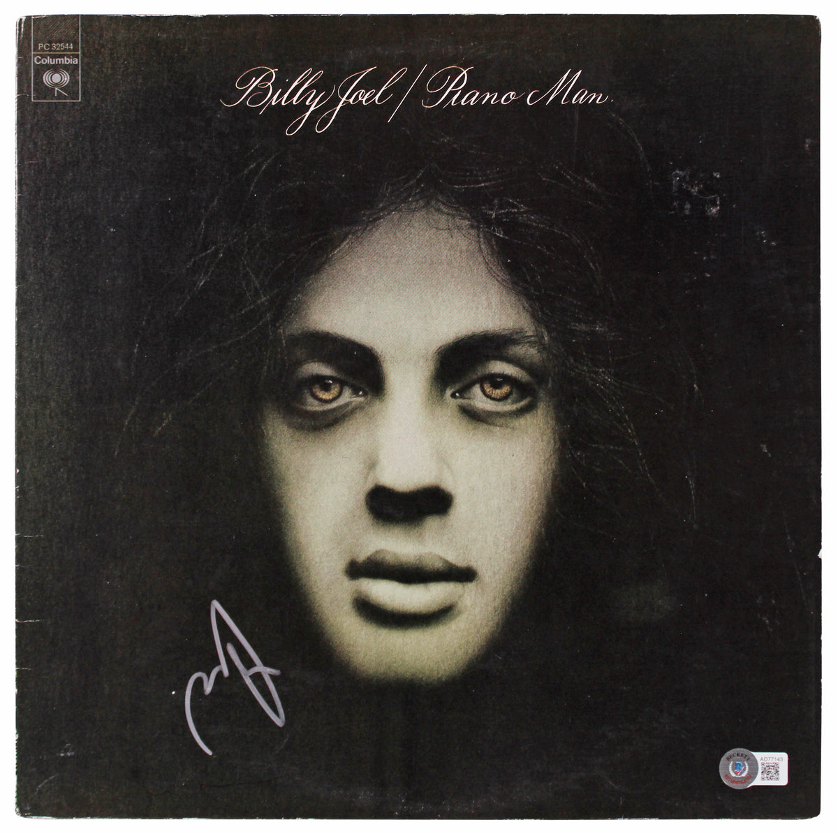 Billy Joel Authentic Signed Piano Man Album Cover W/ Vinyl BAS #AD77143