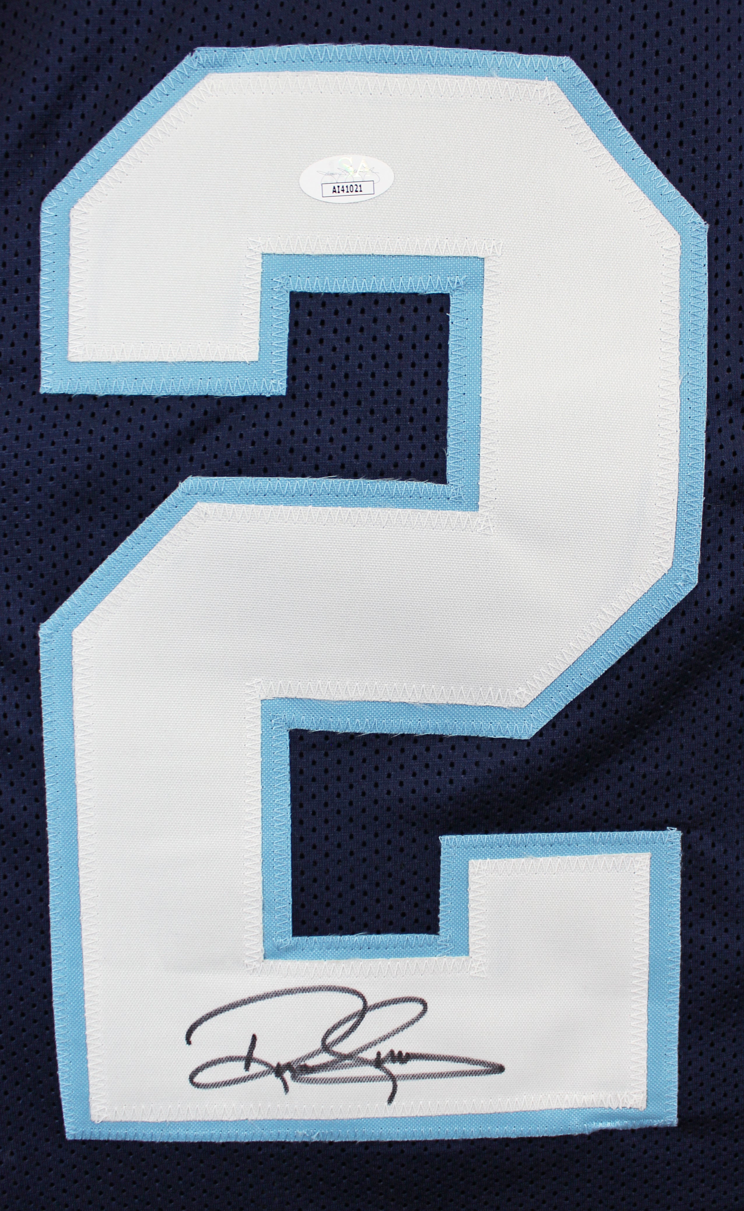 Derrick Henry Authentic Signed Navy Blue Pro Style Jersey Autographed JSA