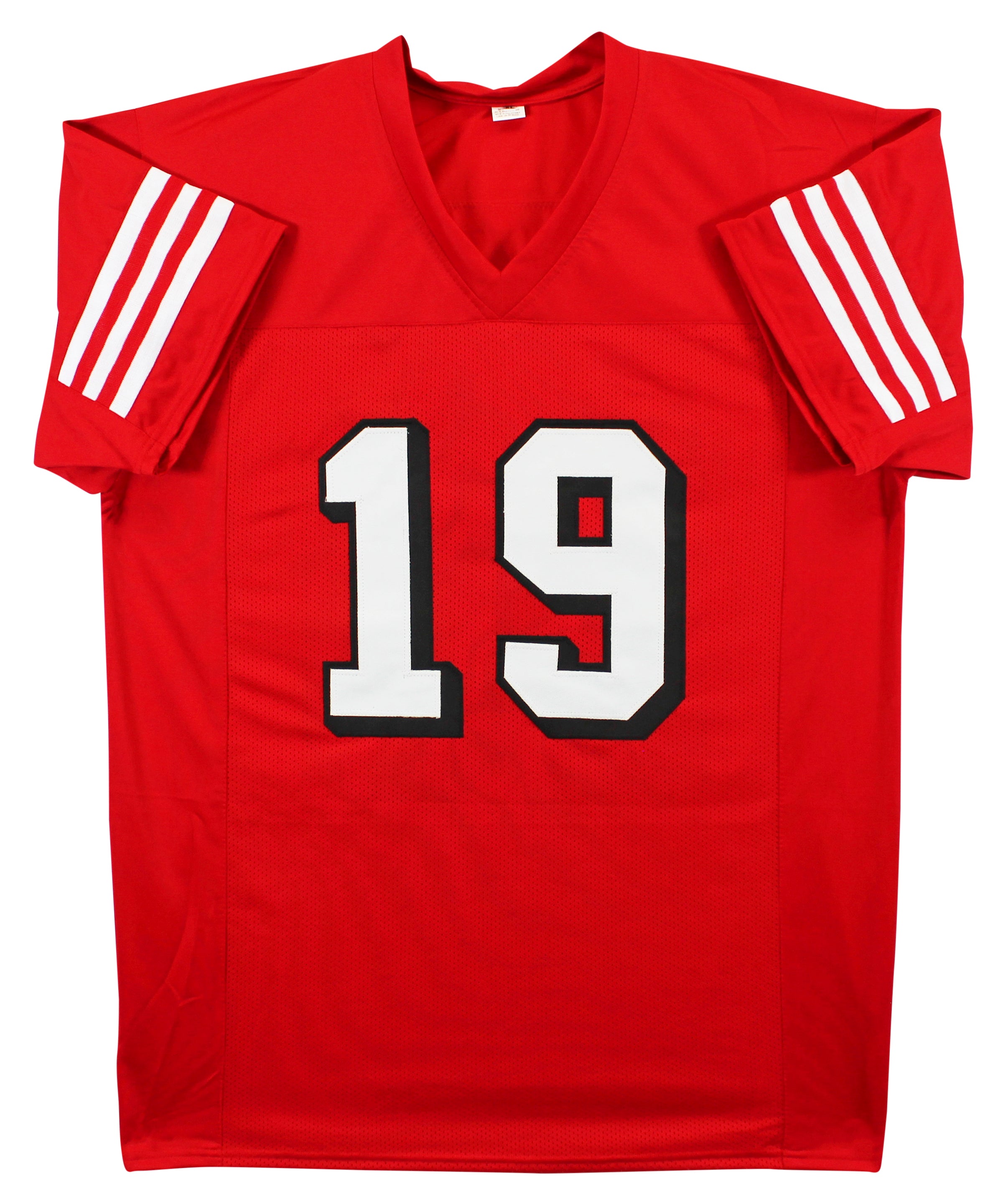 Deebo Samuel Authentic Signed Red Pro Style Jersey w/ Drop Shadow JSA