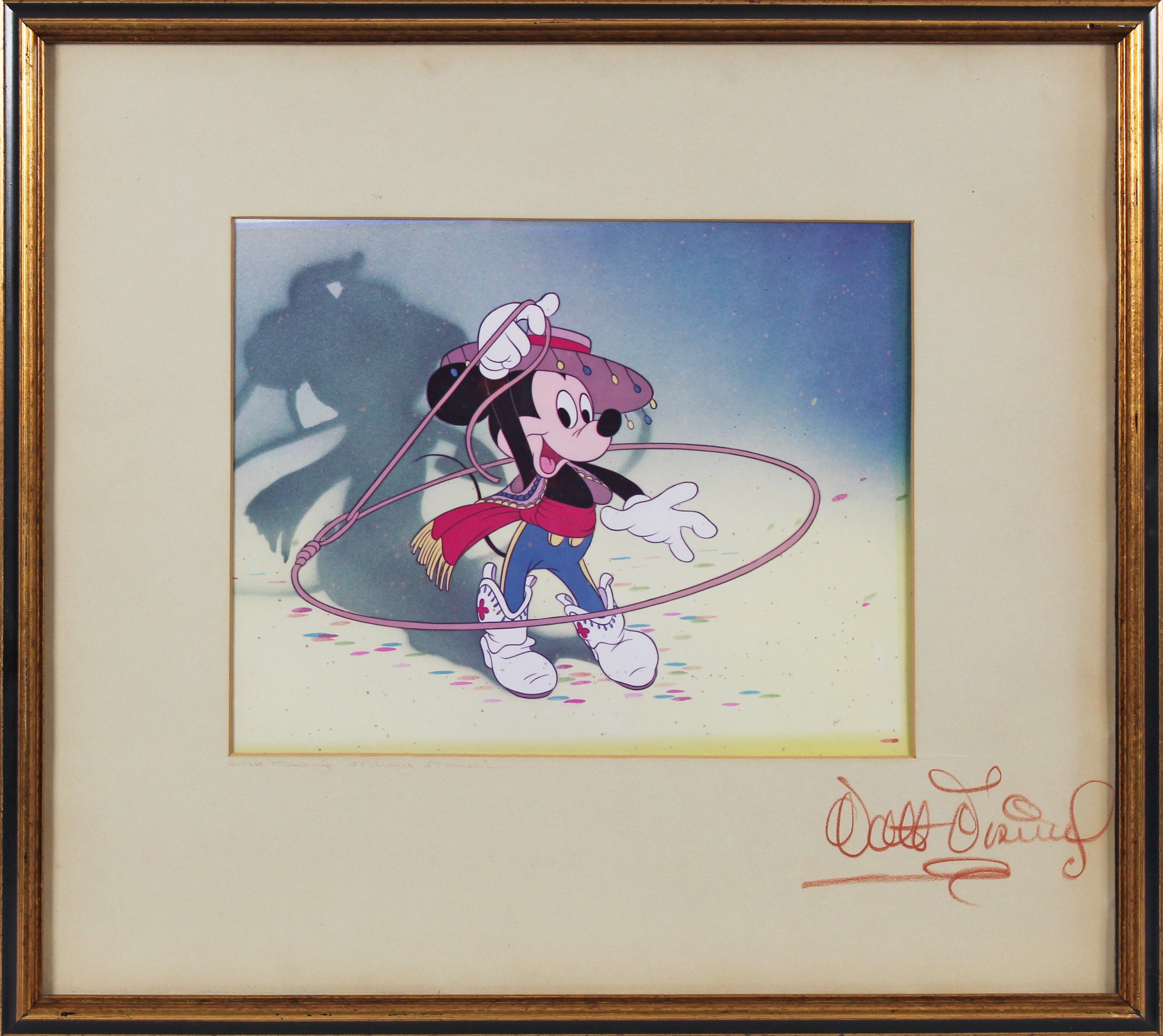 Walt Disney Authentic Signed Animation Cel Framed Display JSA #XX31875