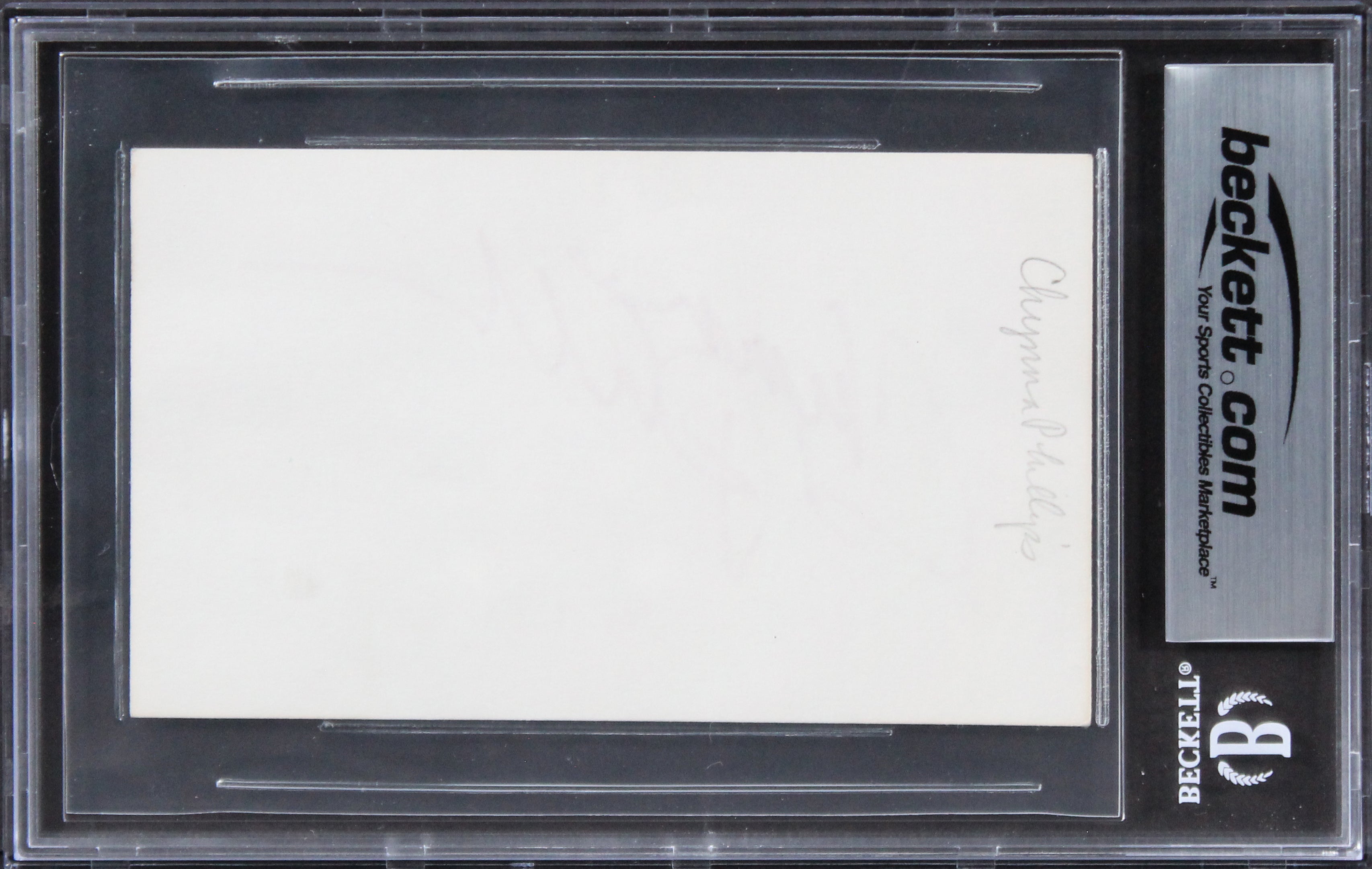 Chynna Phillips Bridesmaids Authentic Signed 3x5 Index Card BAS Slabbed 3