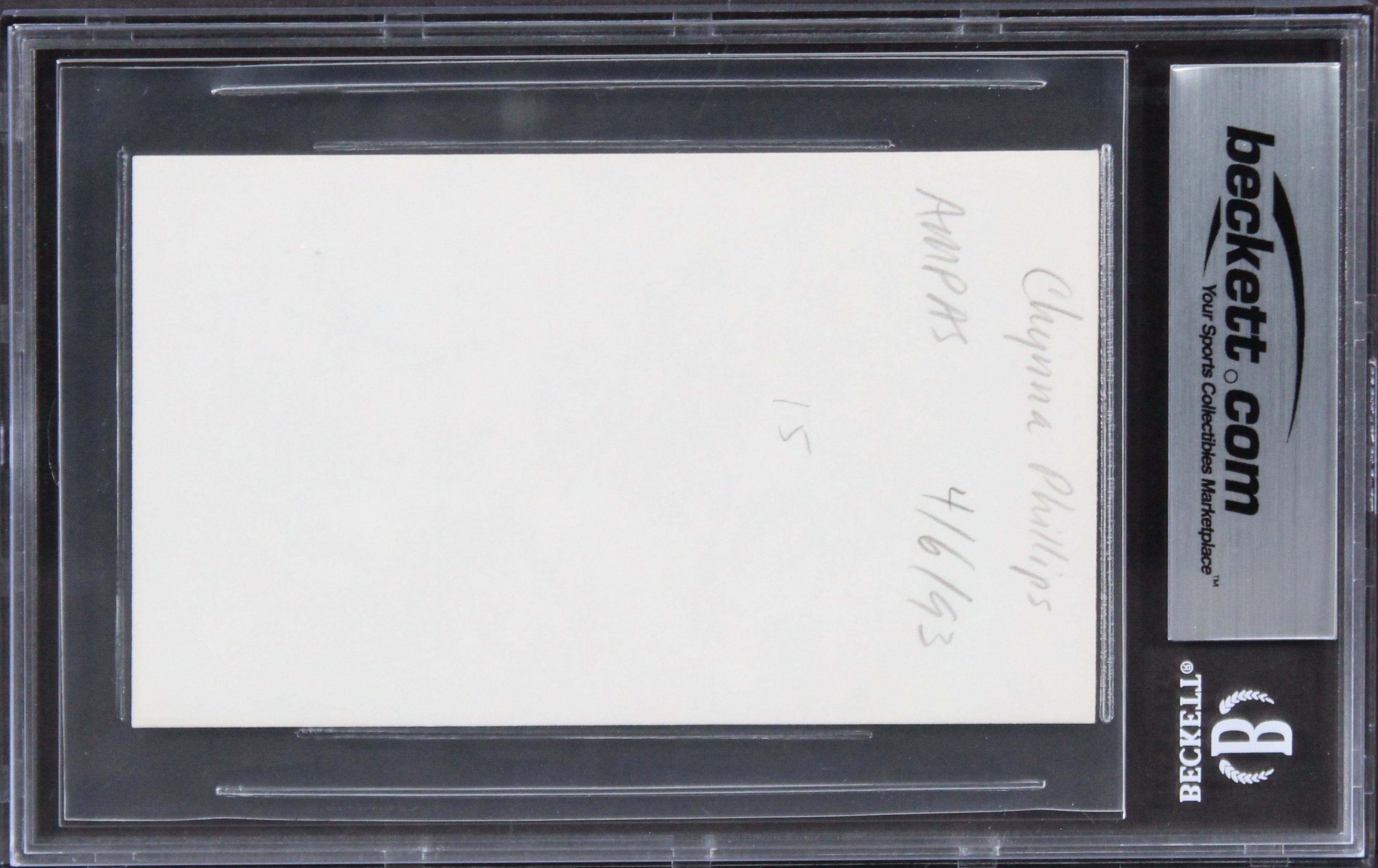 Chynna Phillips Bridesmaids Authentic Signed 3x5 Index Card BAS Slabbed 4