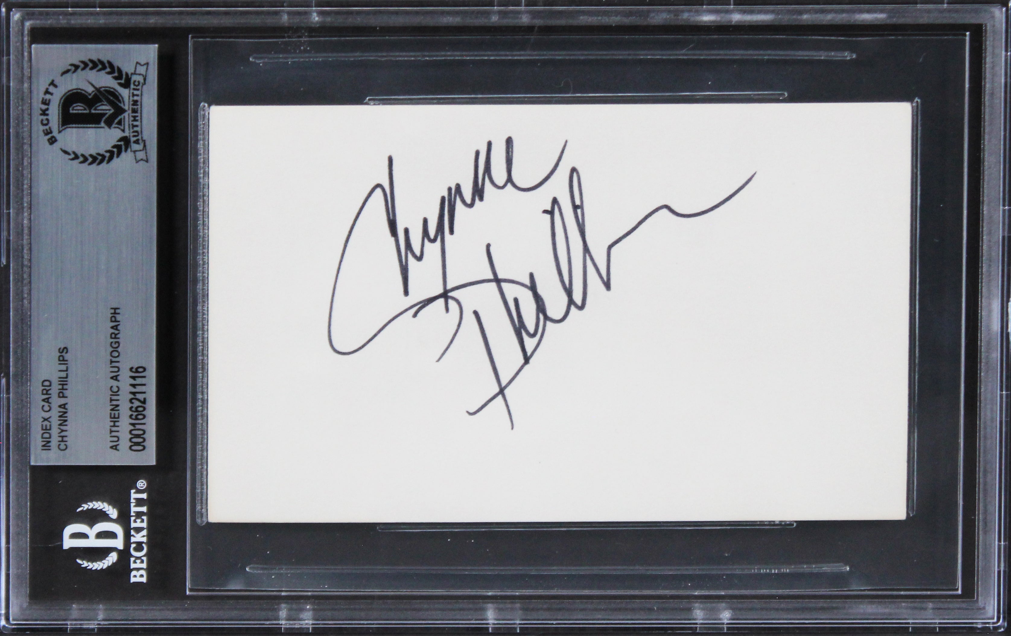 Chynna Phillips Bridesmaids Authentic Signed 3x5 Index Card BAS Slabbed 5